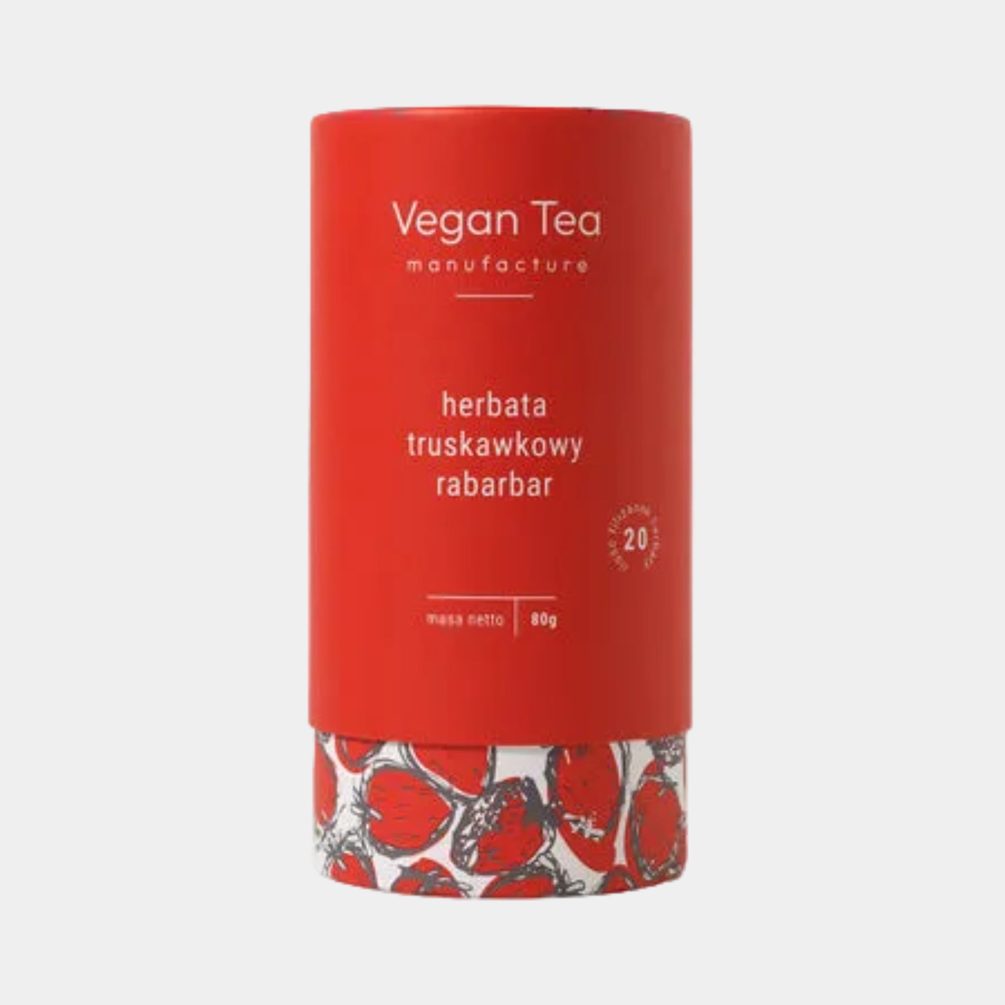 Vegan Tea - napar kwiatowo-owocowy sypany Truskawkowy Rabarbar 80 g