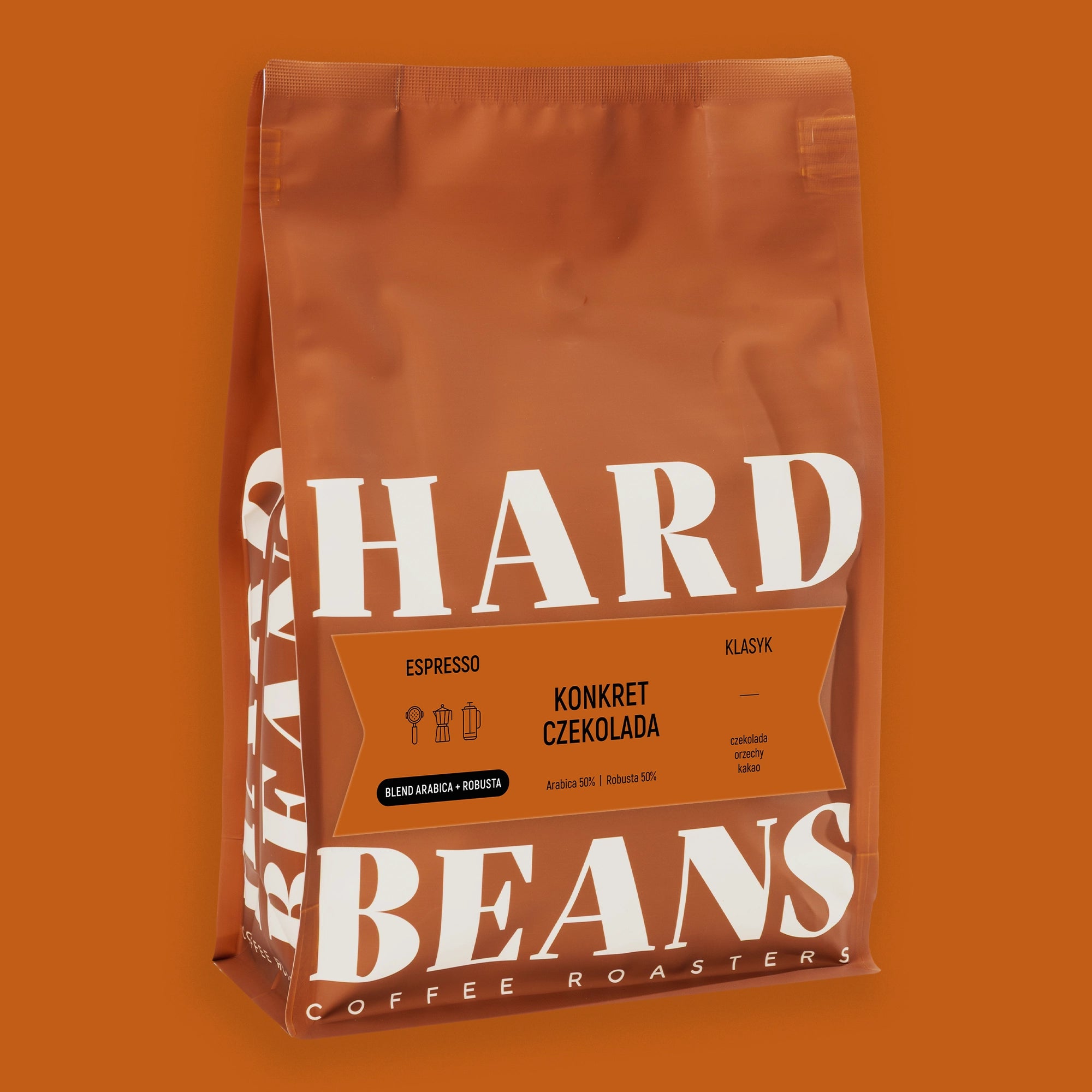 Hard Beans Konkret Czekolada kawa ziarnista do ekspresu 1 kg