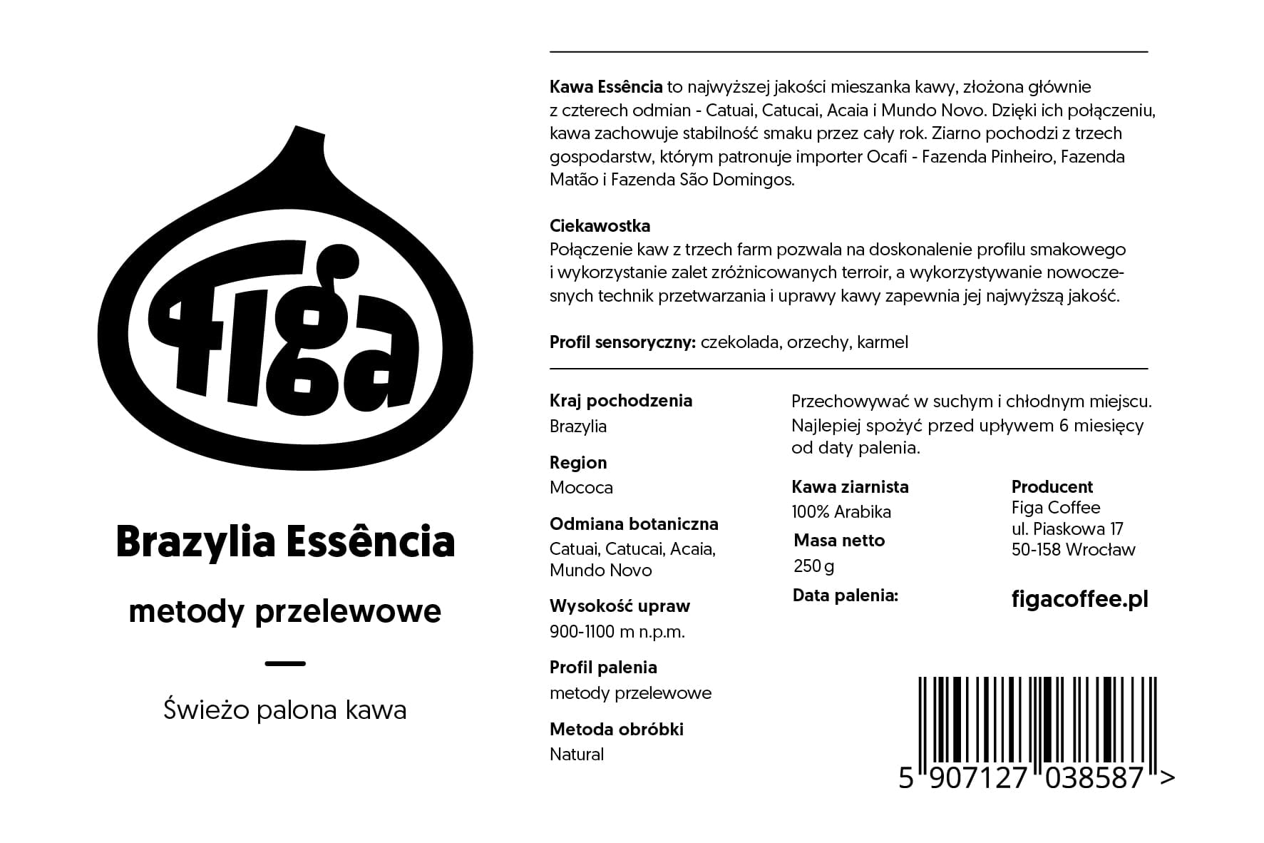 Figa Coffee Brazylia Essência - przelew