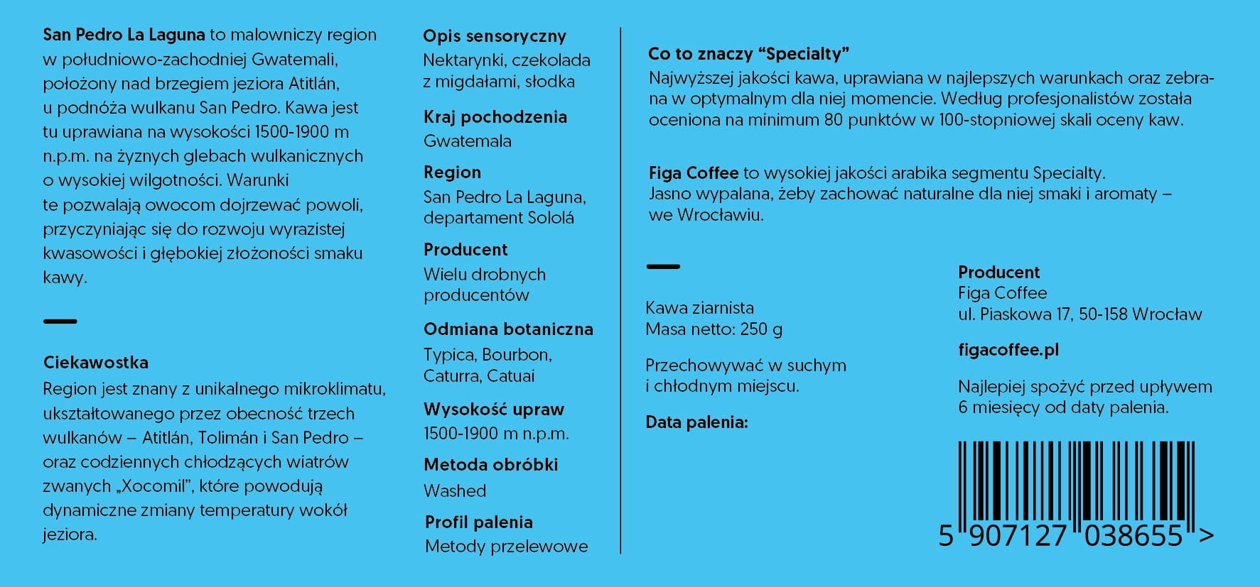 Figa Coffee - Gwatemala San Pedro La Laguna washed - przelew