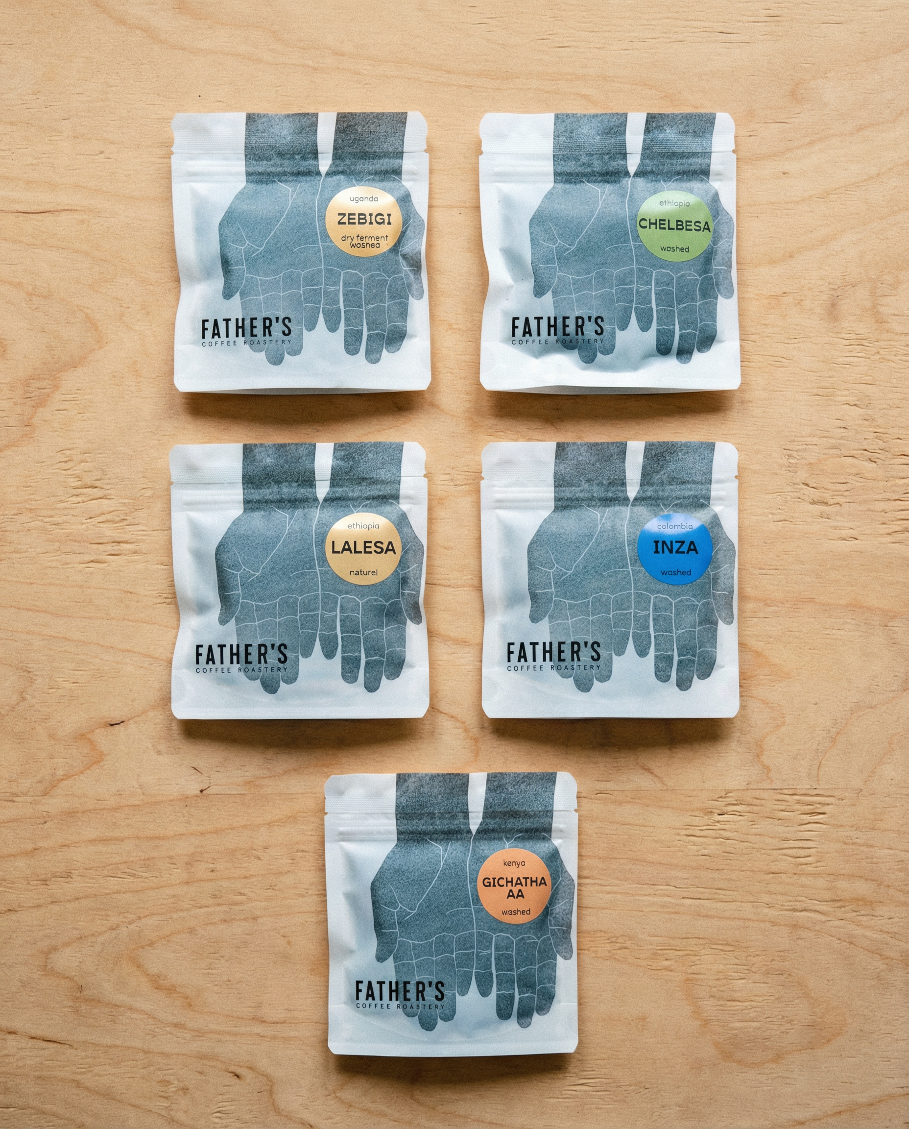 Father's Coffee Roastery Zestaw próbek 5x60 g kawa ziarnista pod filtr