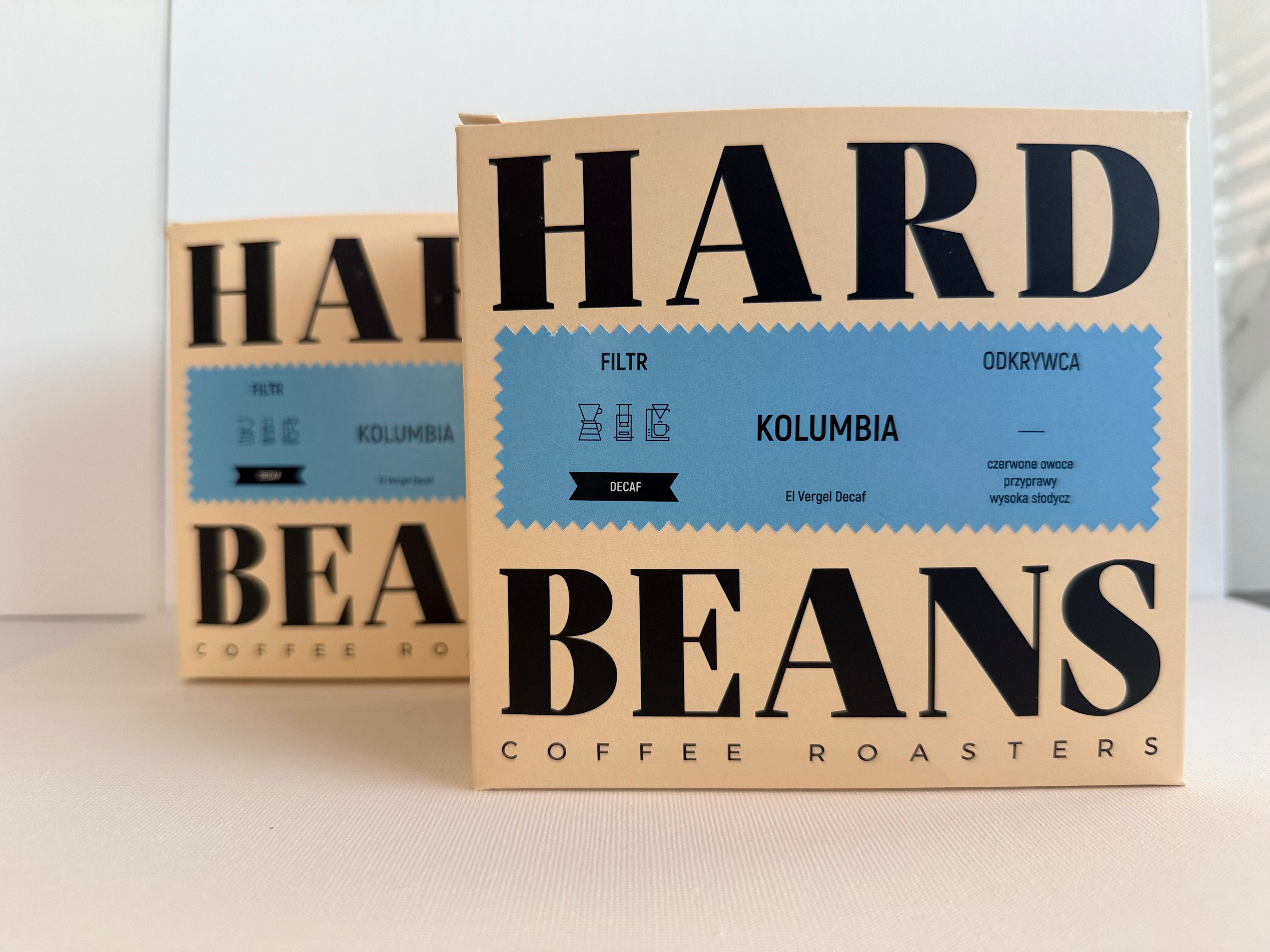Hard Beans Kolumbia El Vergel Decaf Natural Filtr (bezkofeinowa) - przelew