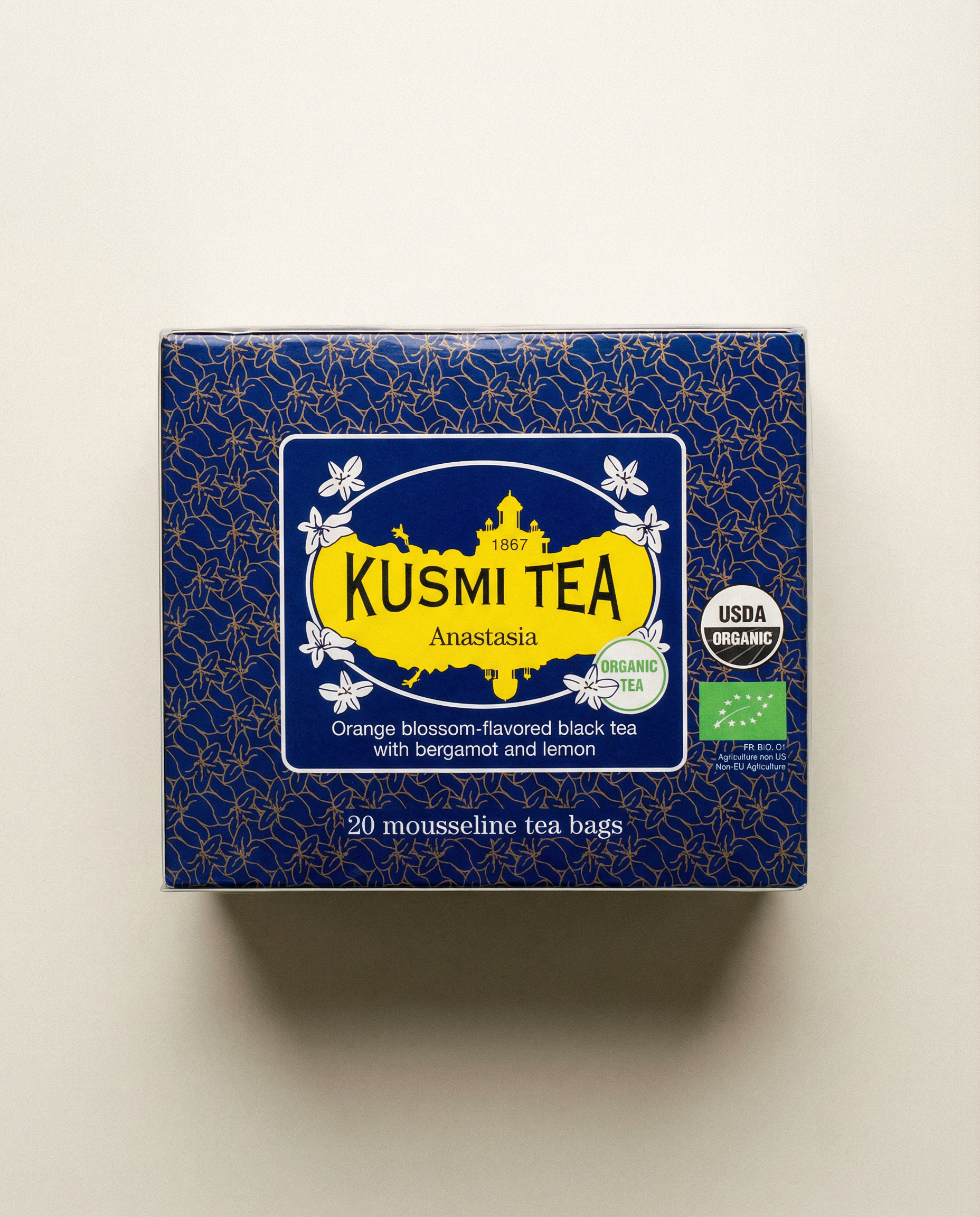 Kusmi Tea - herbata czarna Earl Grey z bergamotką i cytrusami Anastasia Bio 20 saszetek
