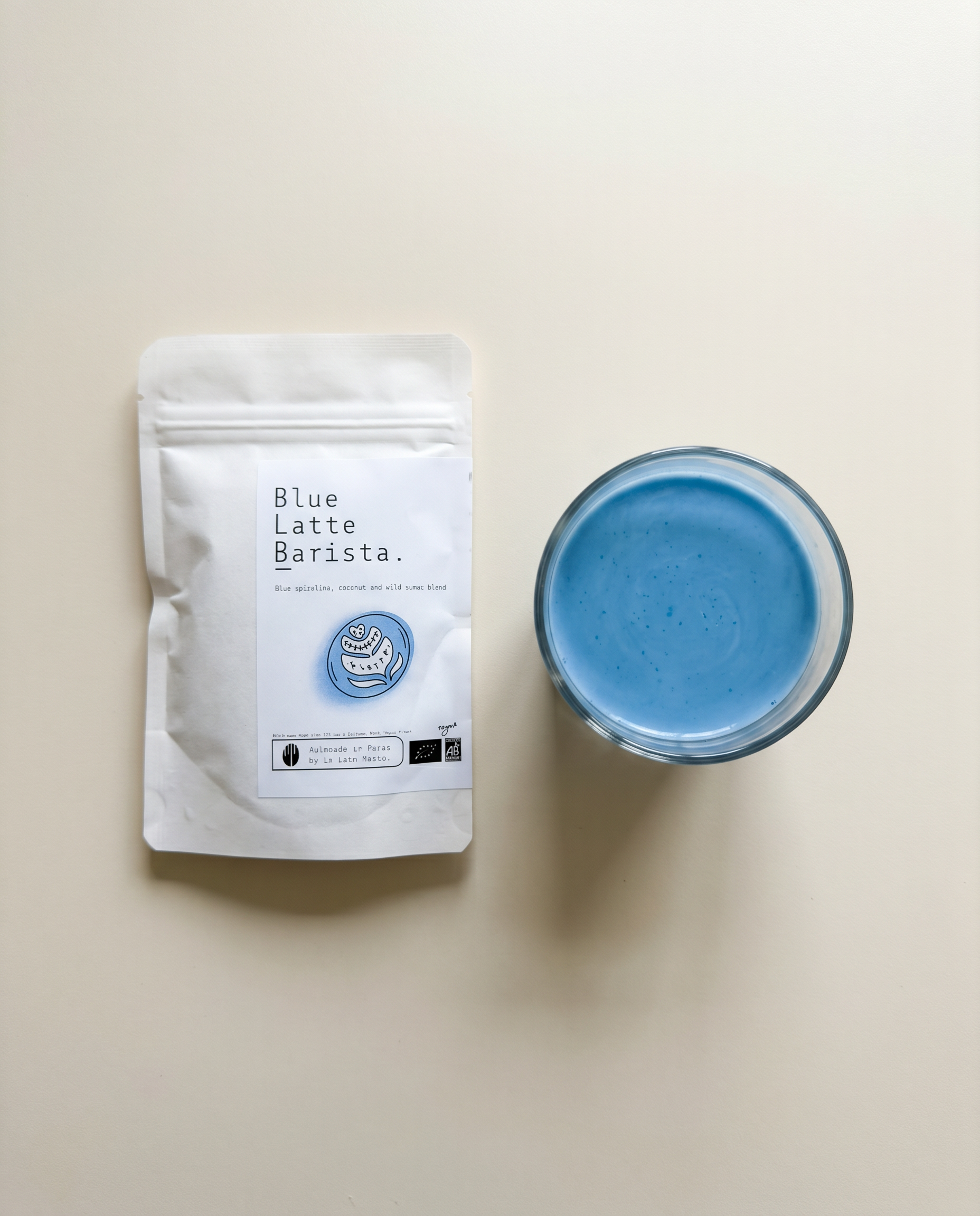 La Main Noire Blue Latte Barista niebieska spirulina z kokosem organiczna 100 g