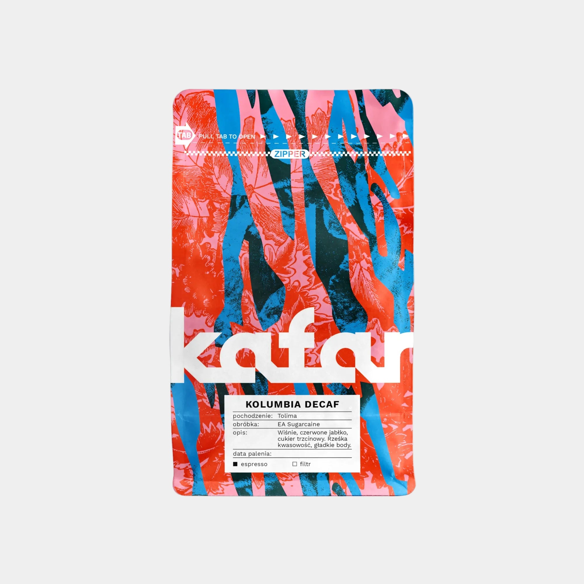 Kafar Kawa Ziarnista Specialty BEZKOFEINOWA KOLUMBIA – omniroast – 250g