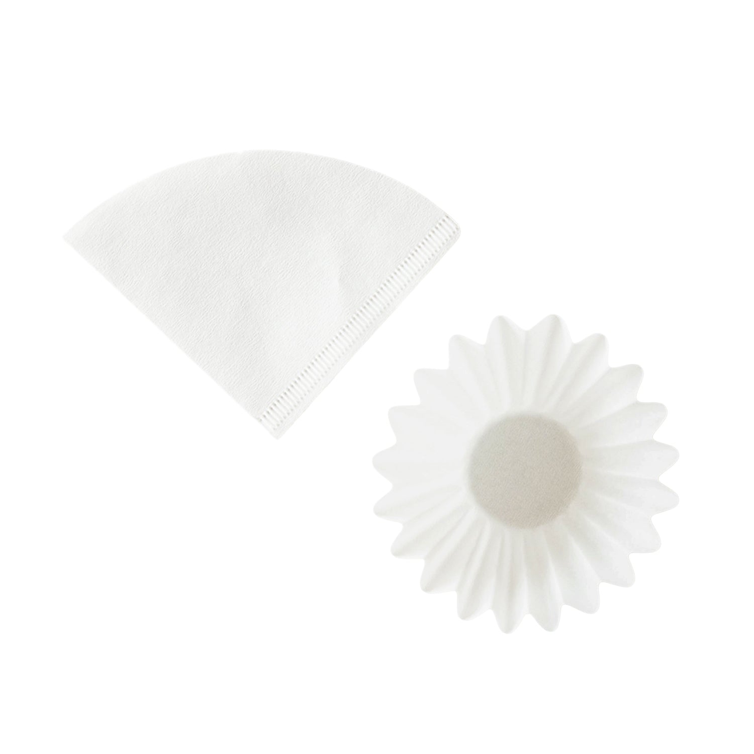 ORIGAMI - zestaw filtrów papierowych S + filtry papierowe z płaskim dnem 1-2 fil. 100 sztuk