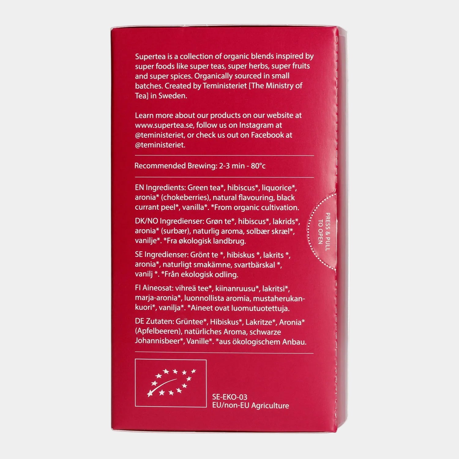 Teministeriet - herbata zielona Supertea Aronia Berries Organic 20 saszetek