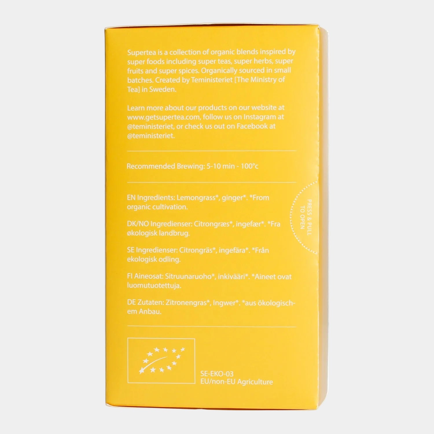 Teministeriet - herbata ziołowa Supertea Lemongrass Ginger Organic 20 saszetek