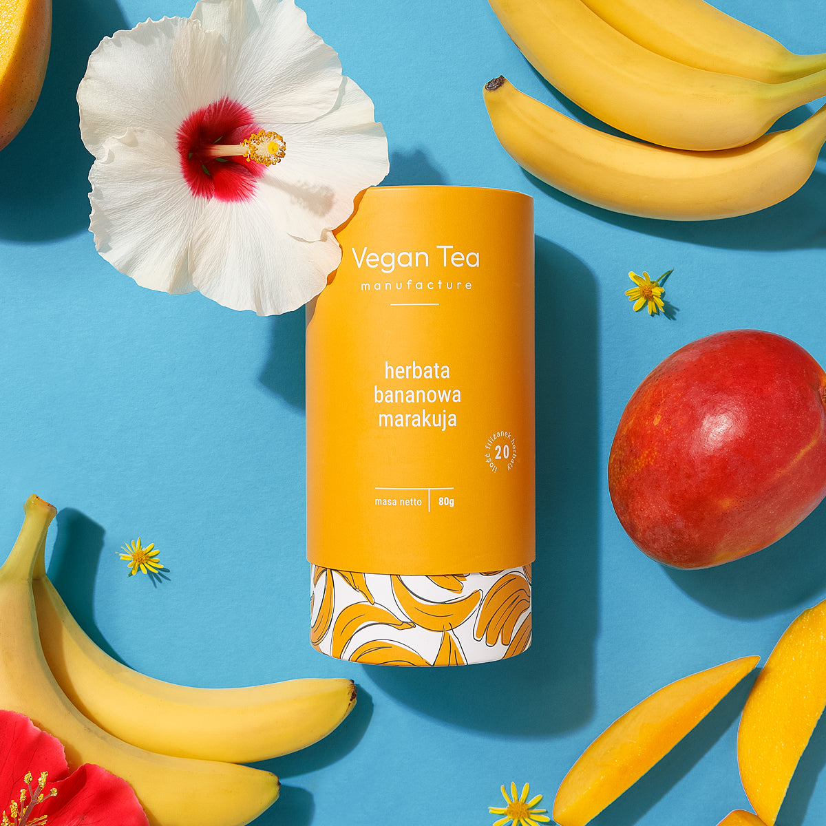 Manufaktura Vegan Tea - napar owocowo-ziołowy Banan Marakuja 80 g