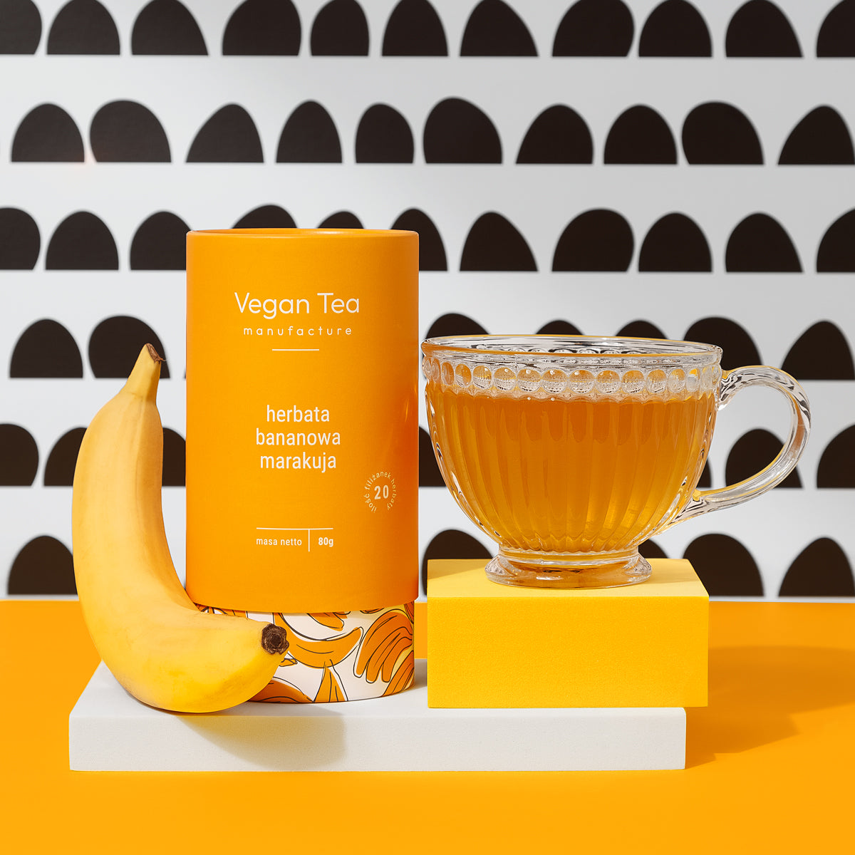 Manufaktura Vegan Tea - napar owocowo-ziołowy Banan Marakuja 80 g