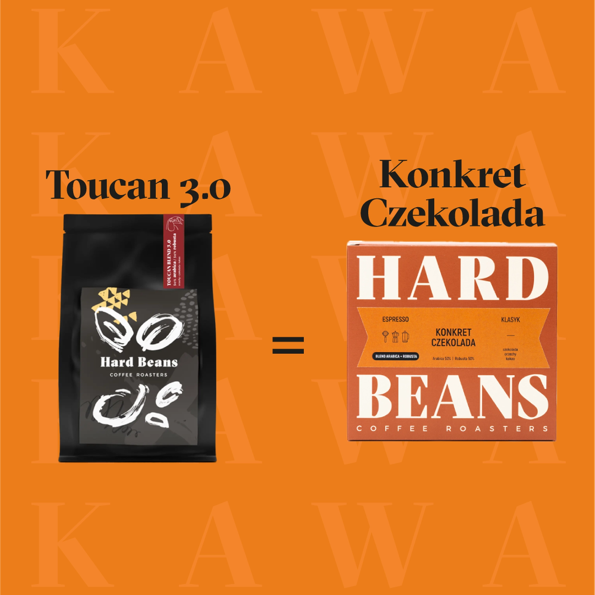Hard Beans Konkret Czekolada kawa ziarnista do ekspresu 250 g