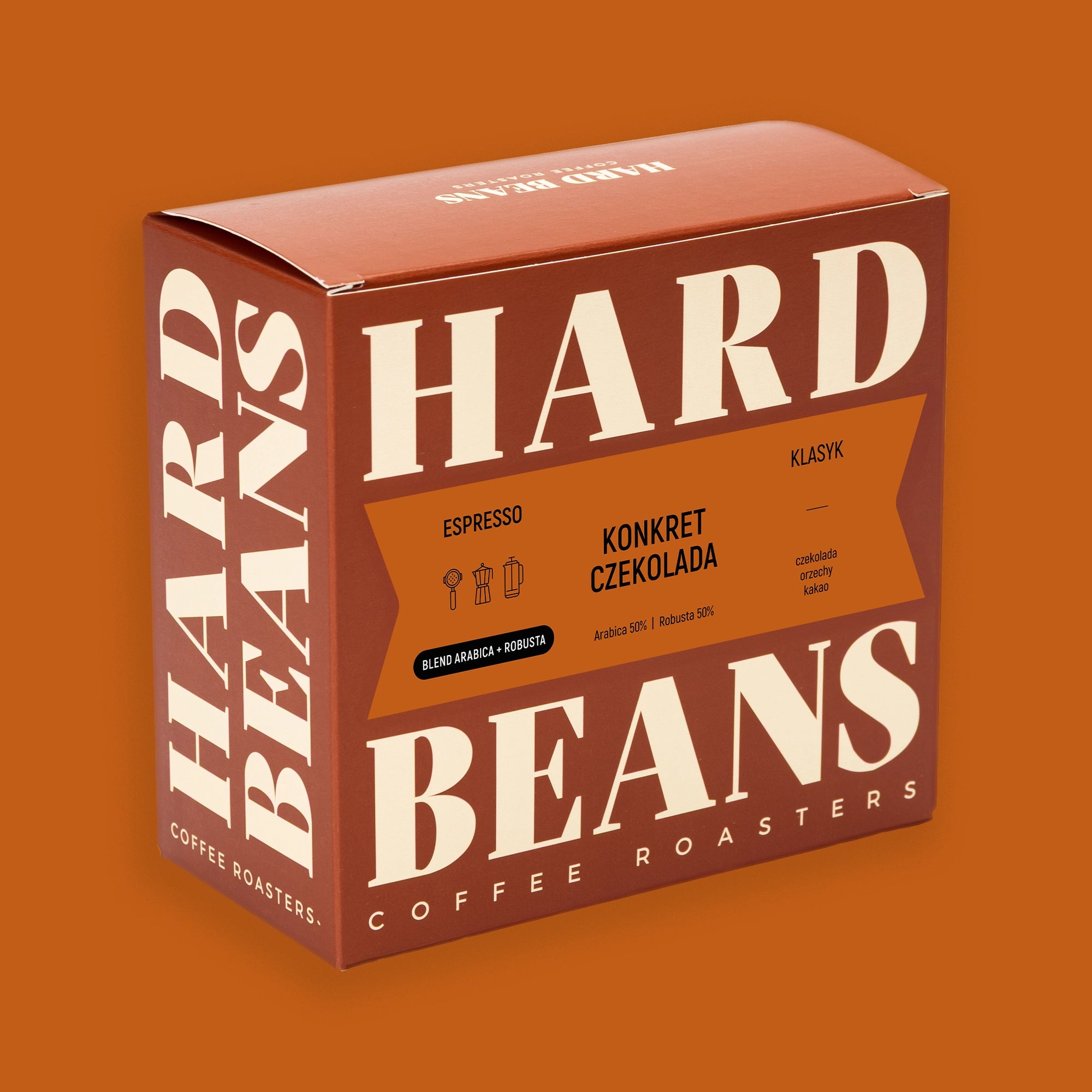 Hard Beans Konkret Czekolada kawa ziarnista do ekspresu 250 g