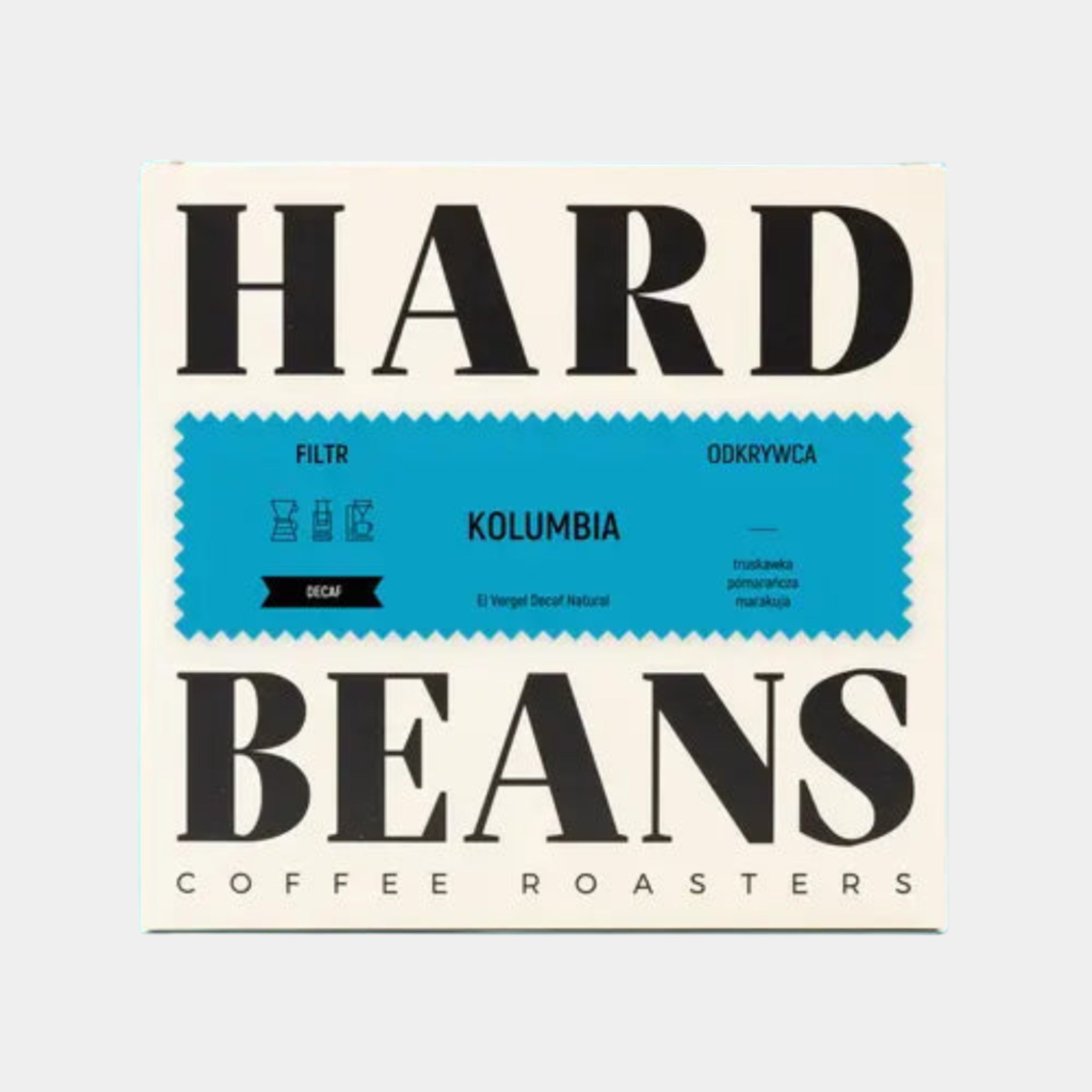 Hard Beans Kolumbia El Vergel Decaf Natural Filtr (bezkofeinowa) - przelew