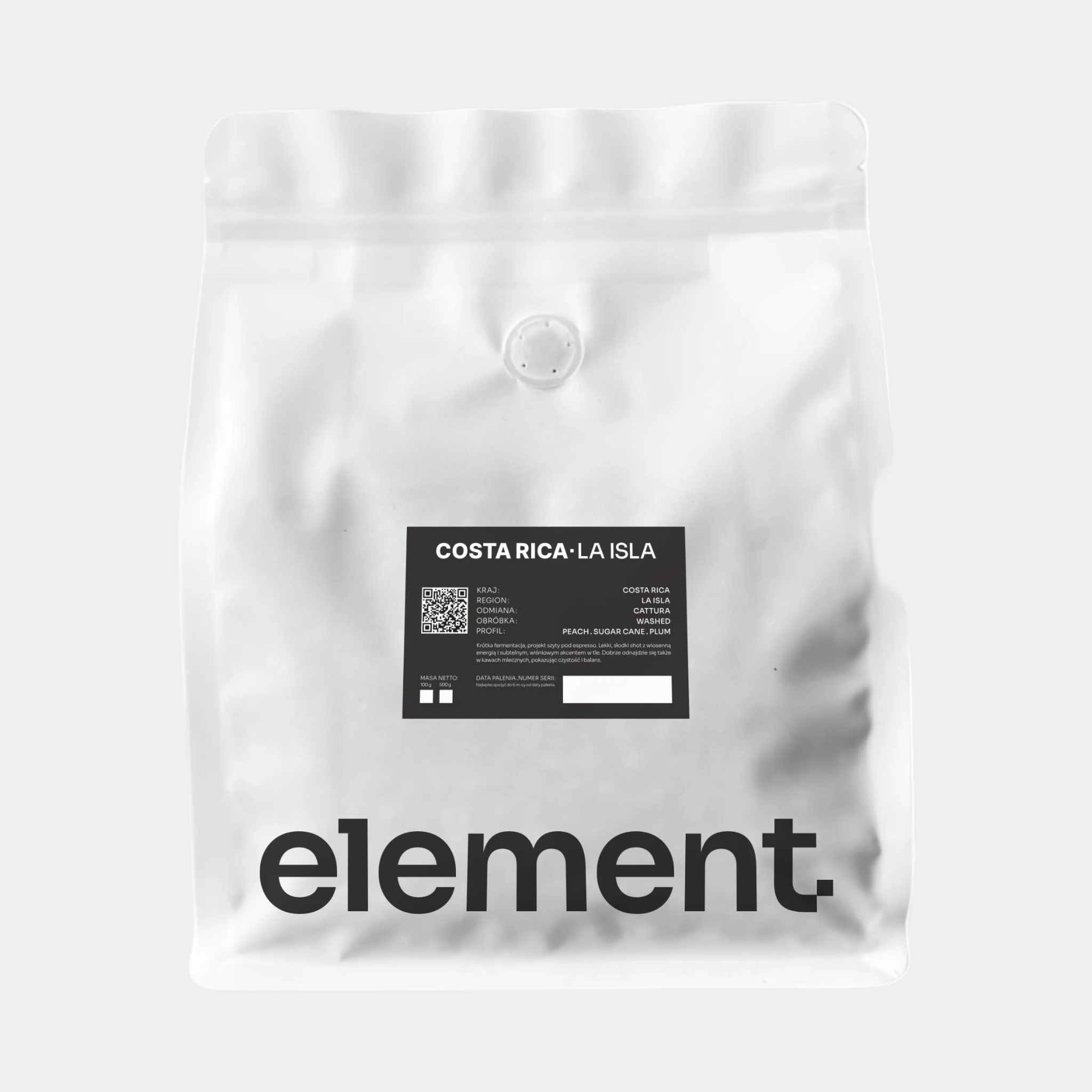 Element. Kawa Ziarnista Specialty Kostaryka La Isla do ekspresu 500g