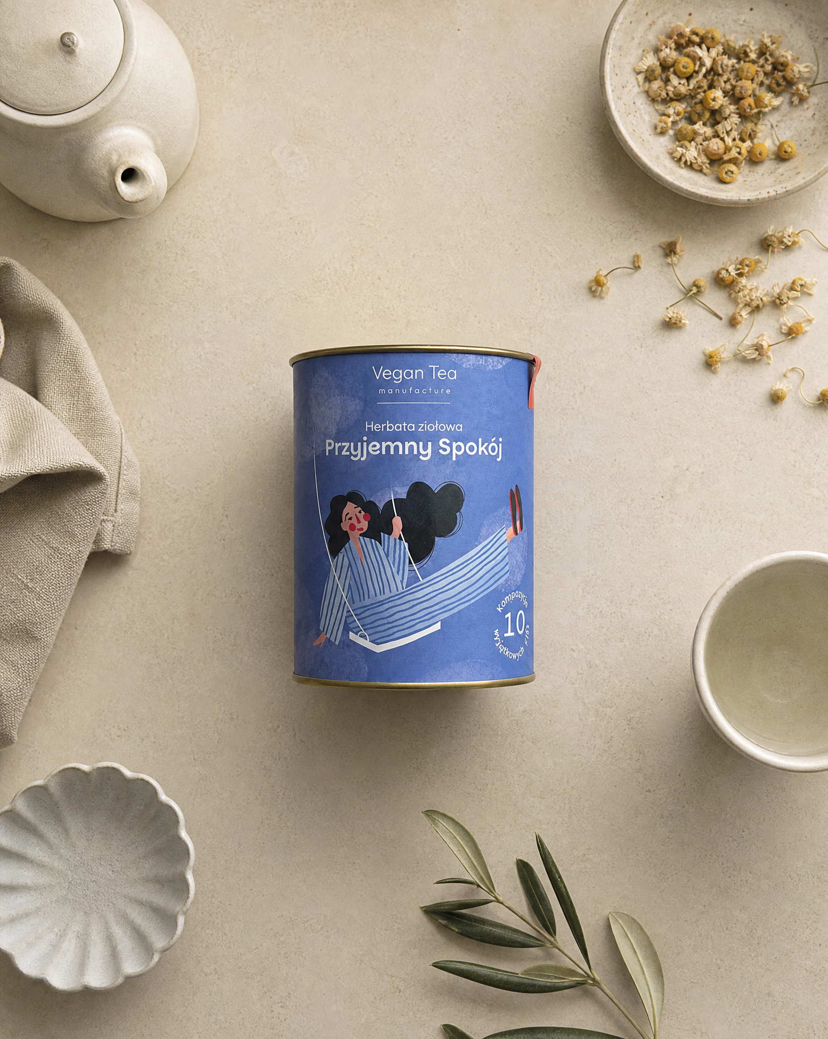Vegan Tea Herbata Ziołowa Przyjemny Spokój sypana 55 g