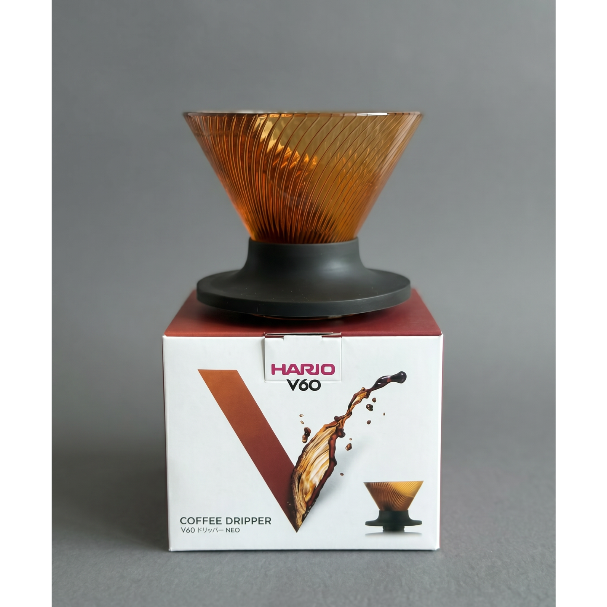 Hario - trytanowy dripper NEO V60-01 - bursztynowy