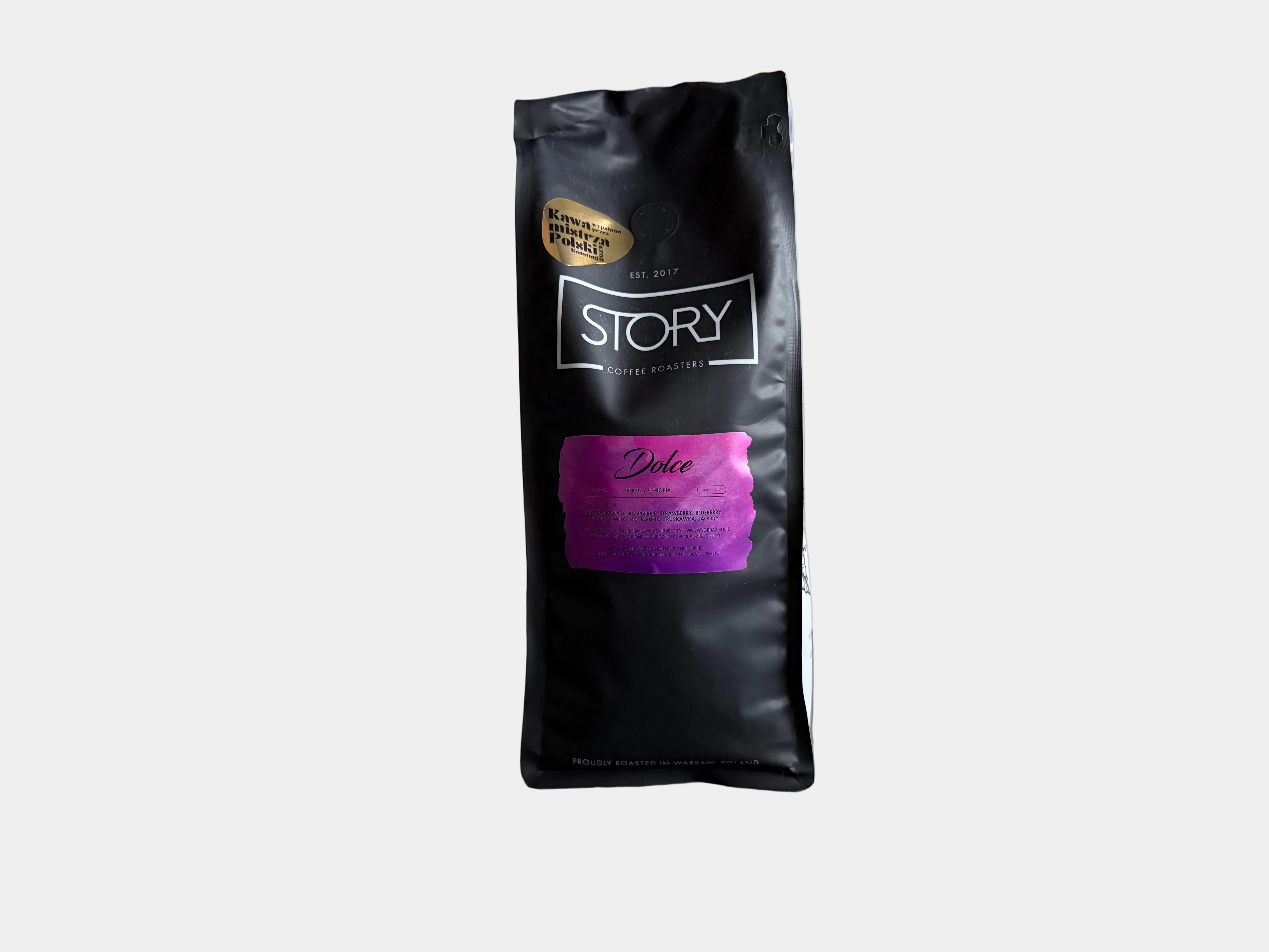Story Coffee Dolce - premium kawa ziarnista espresso, świeżo palona