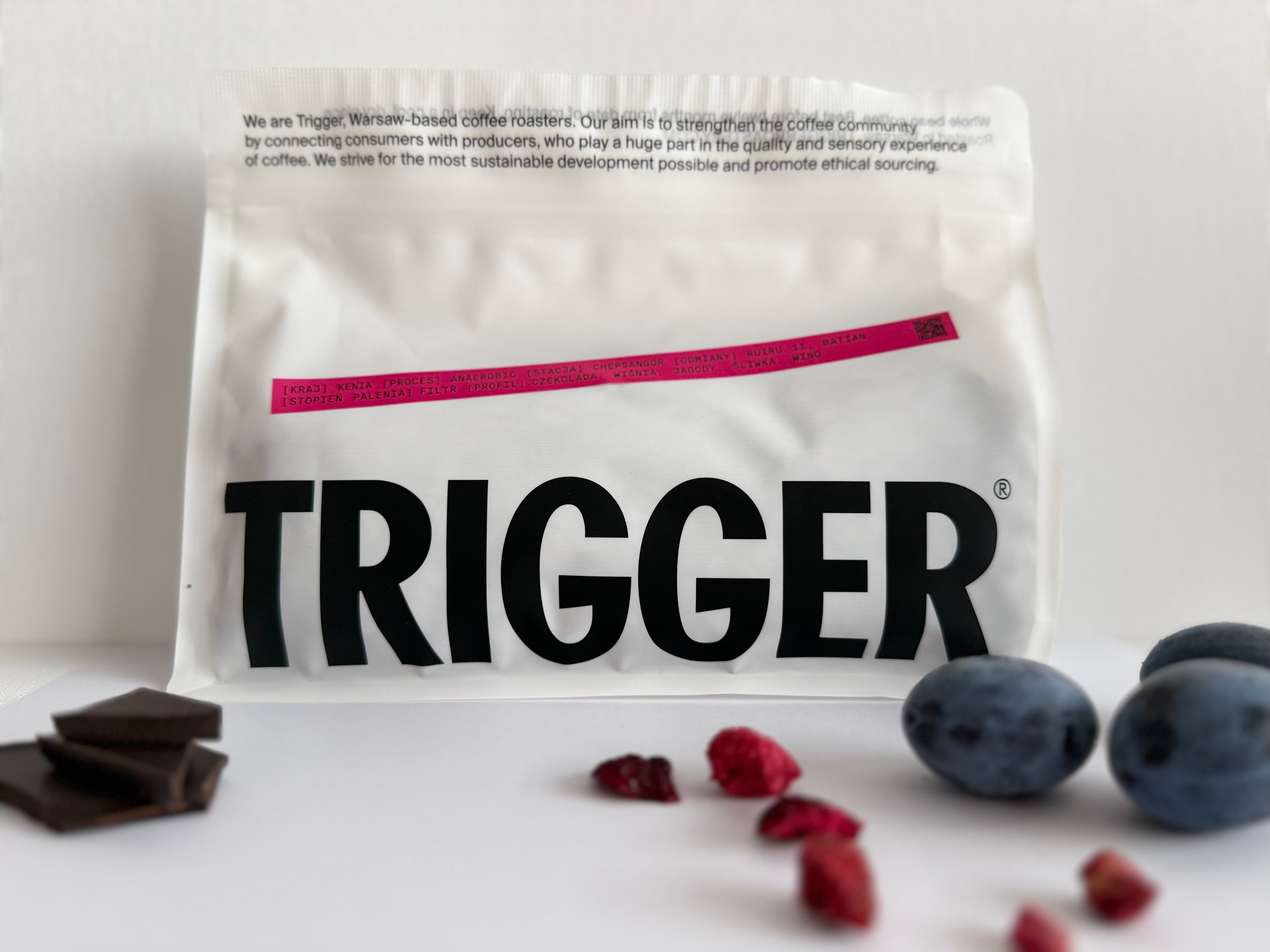 Trigger KENYA CHEPSANGOR CHOCOLATE, CHERRY, BERRIES, PLUM, WINE - przelew