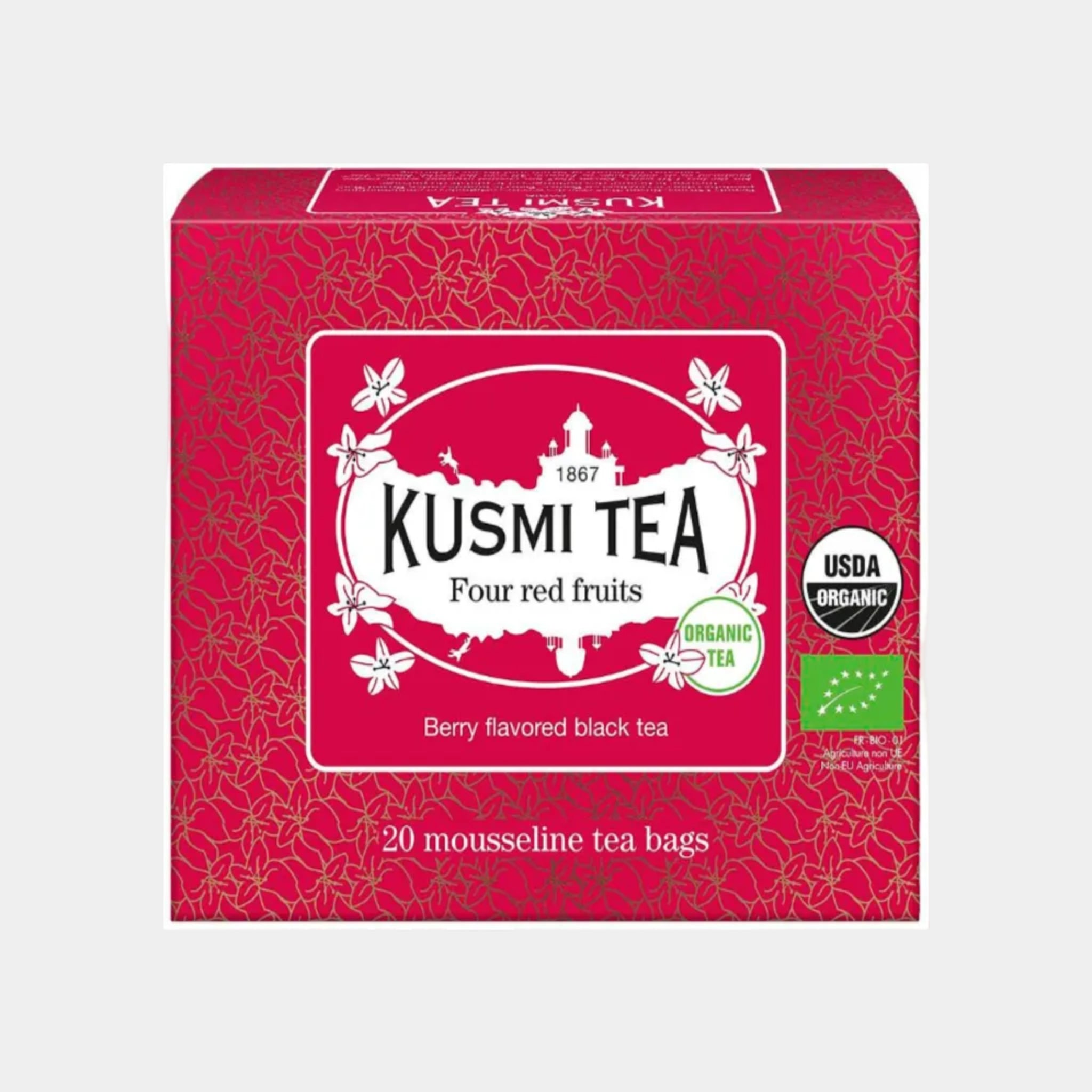 Kusmi Tea herbata czarna Four Red Fruits Bio - 20 saszetek
