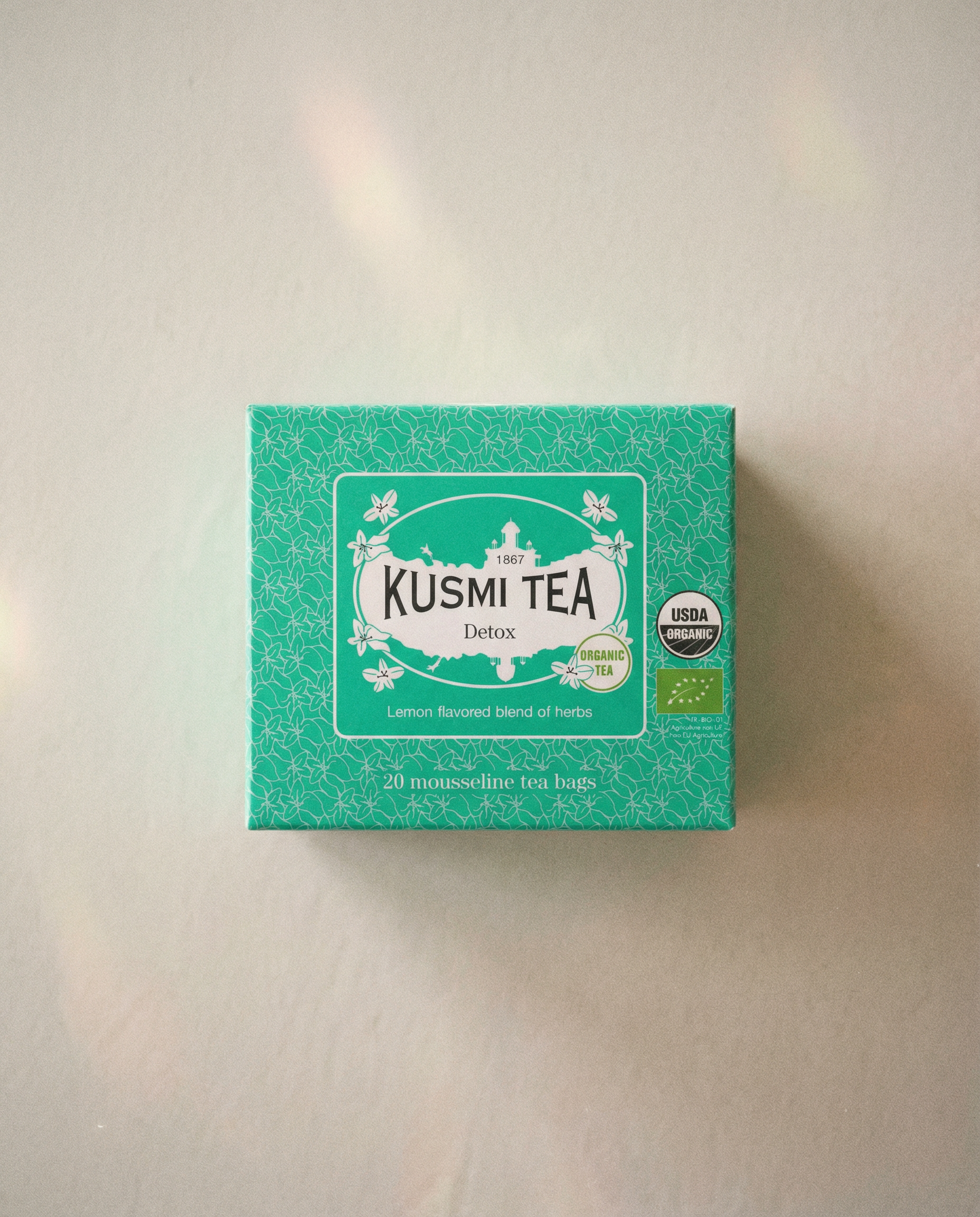 Kusmi Tea zielona herbata, mate i cytryna  Detox Bio - 20 saszetek