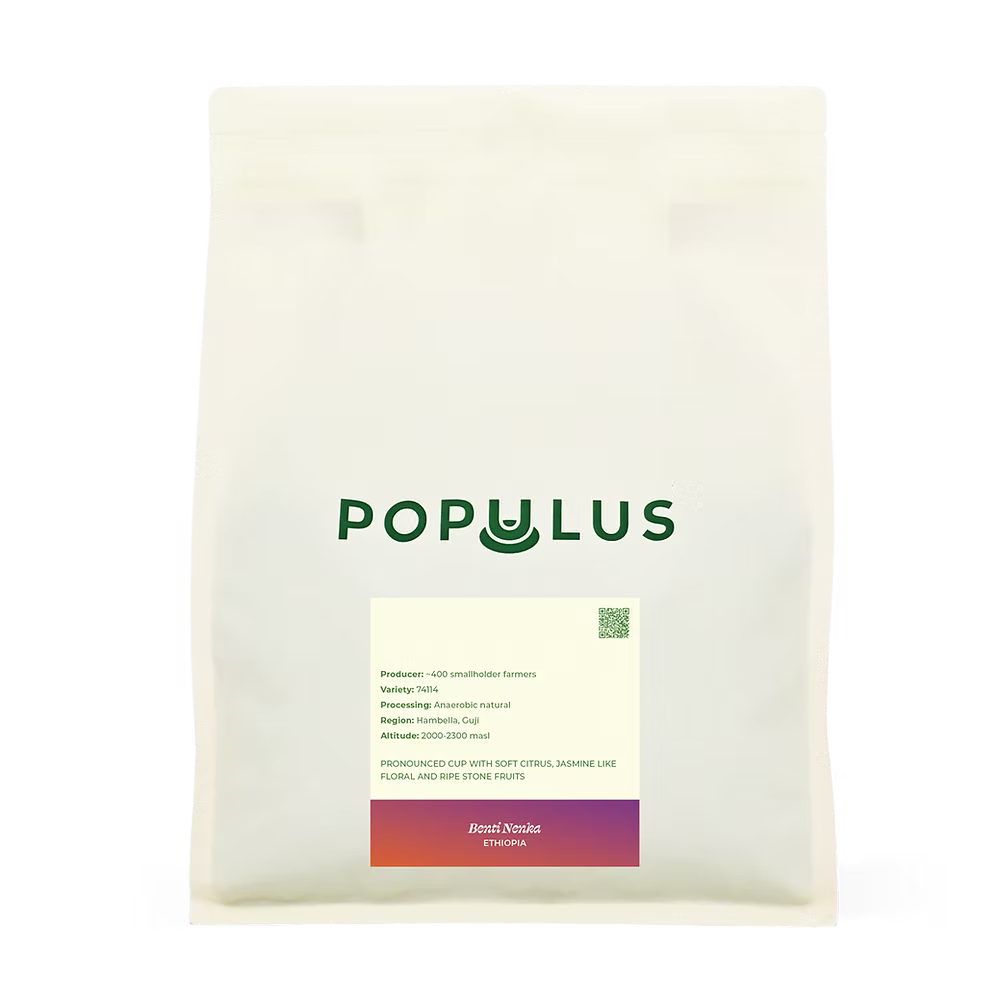 Populus Ethiopia Benti Nenka - opakowanie kawy specialty omni 250g