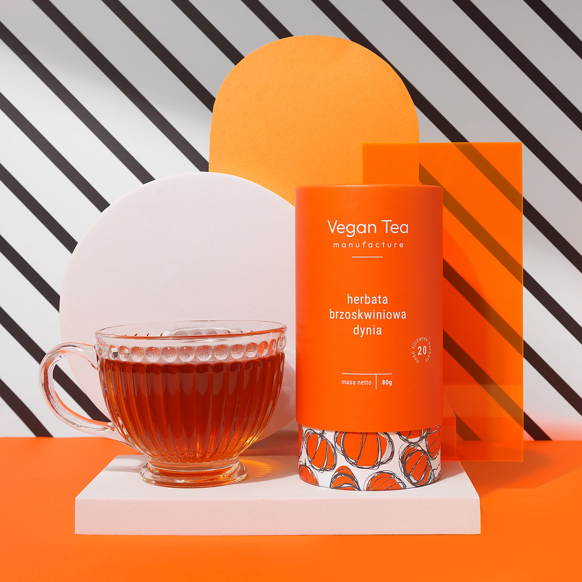 Manufaktura Vegan Tea Herbata rooibos z brzoskwinią i dynią 80 g - sypana