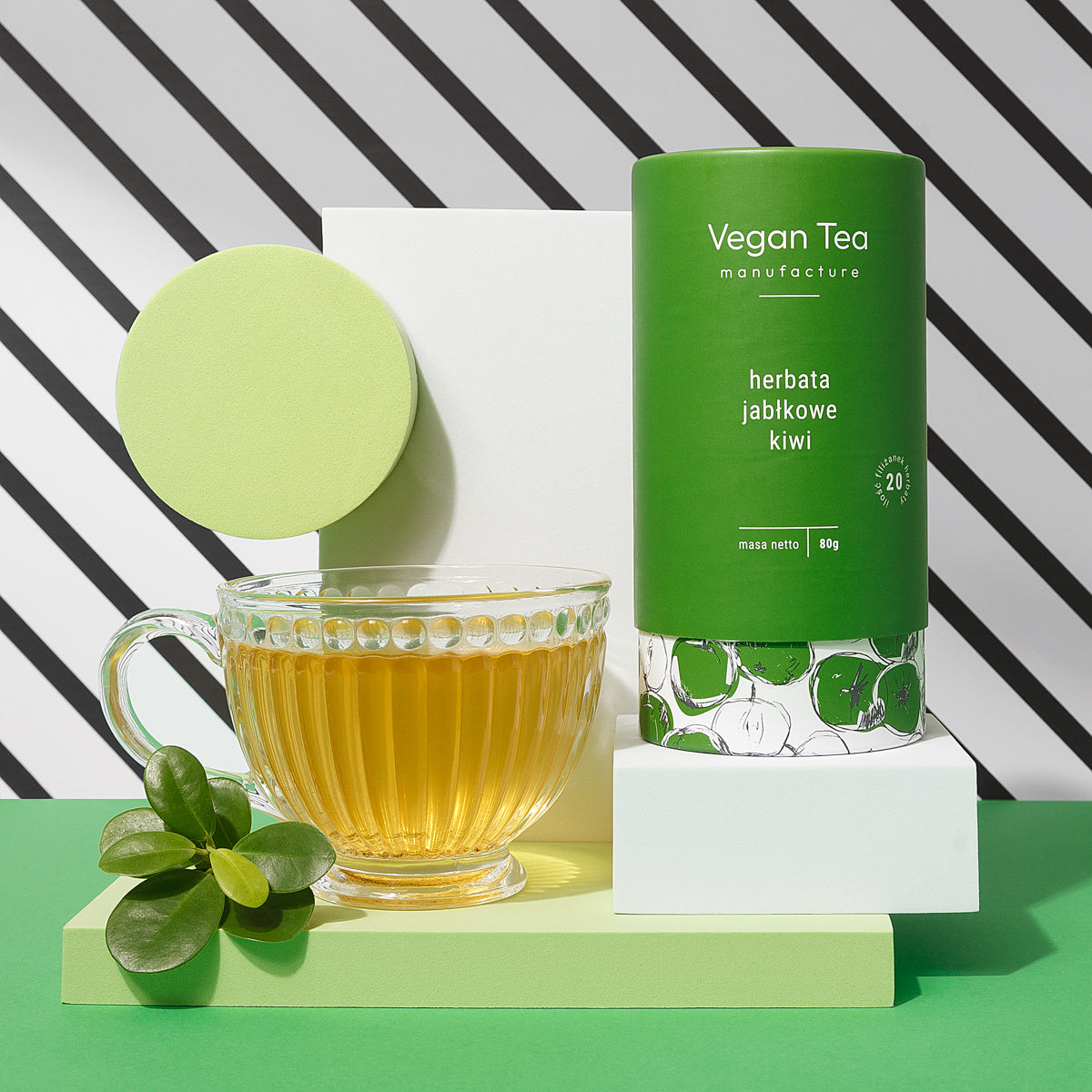 Manufaktura Vegan Tea - zielona herbata Jabłkowe Kiwi 80 g - sypana