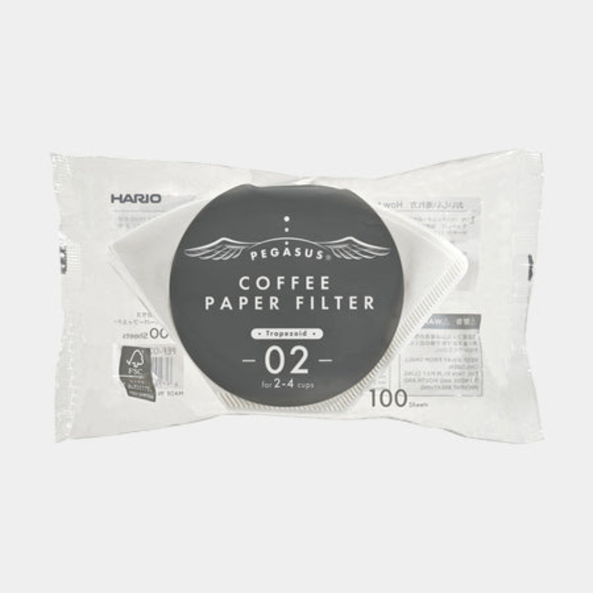 Hario - Filtry papierowe białe PEGASUS 02 - 100 Sztuk