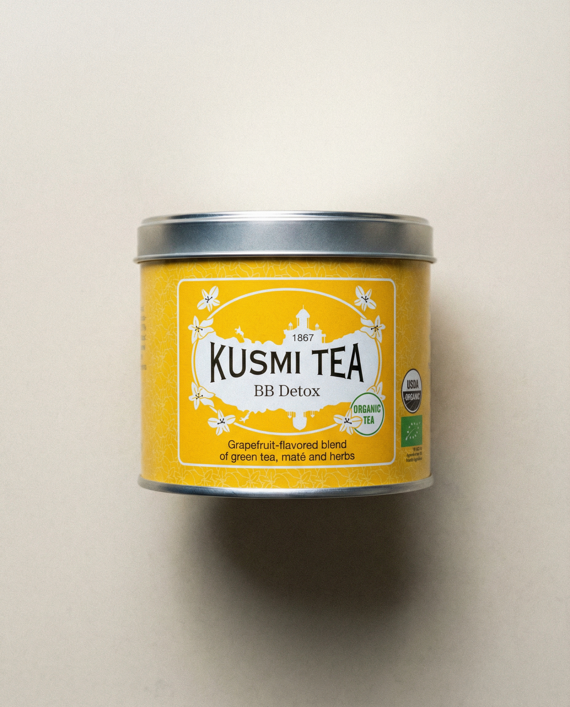 Kusmi Tea BB Detox Bio: zielona herbata, mate, grejpfrut - puszka 100 g