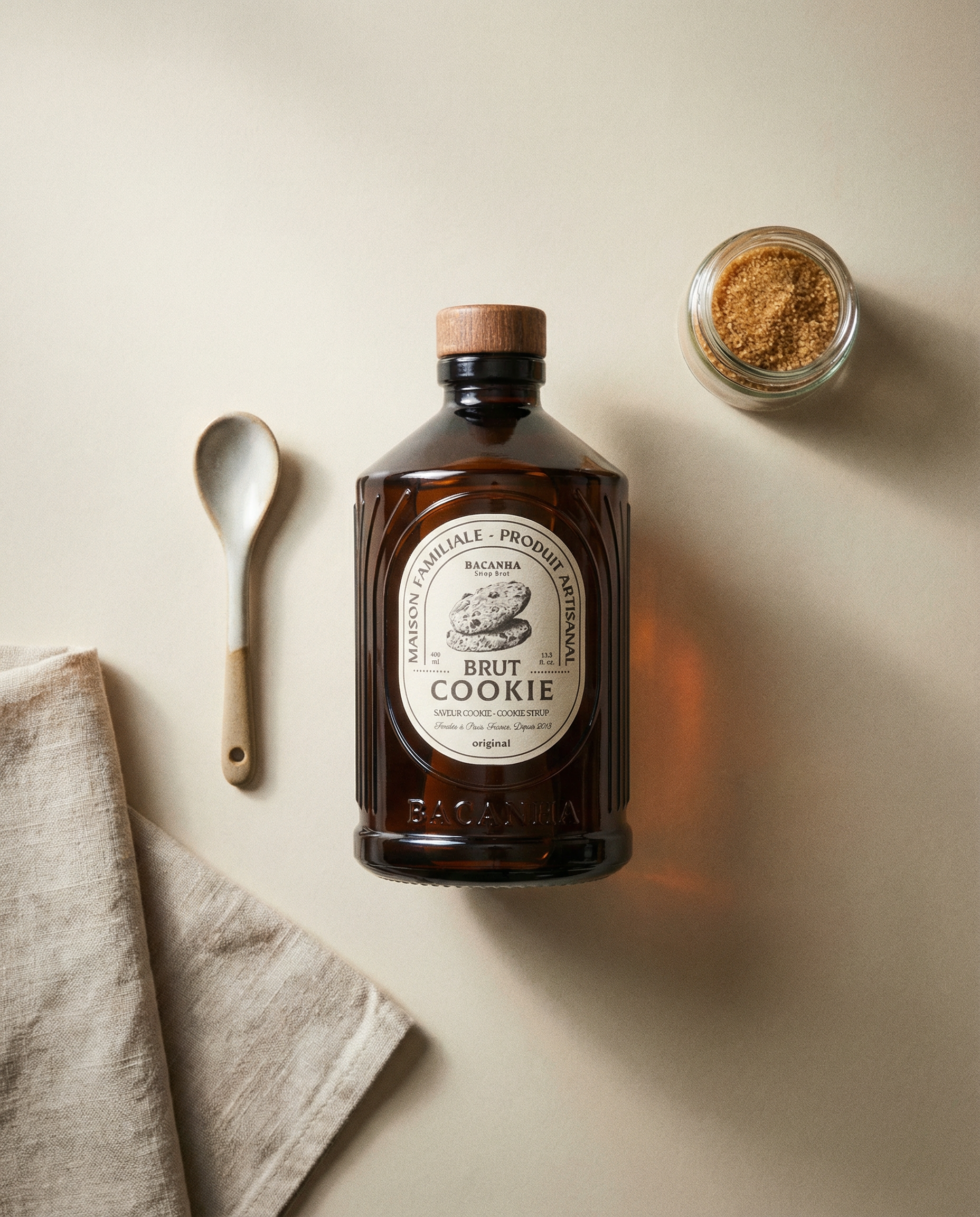 Syrop Bacanha o smaku ciasteczkowym - butelka 400 ml