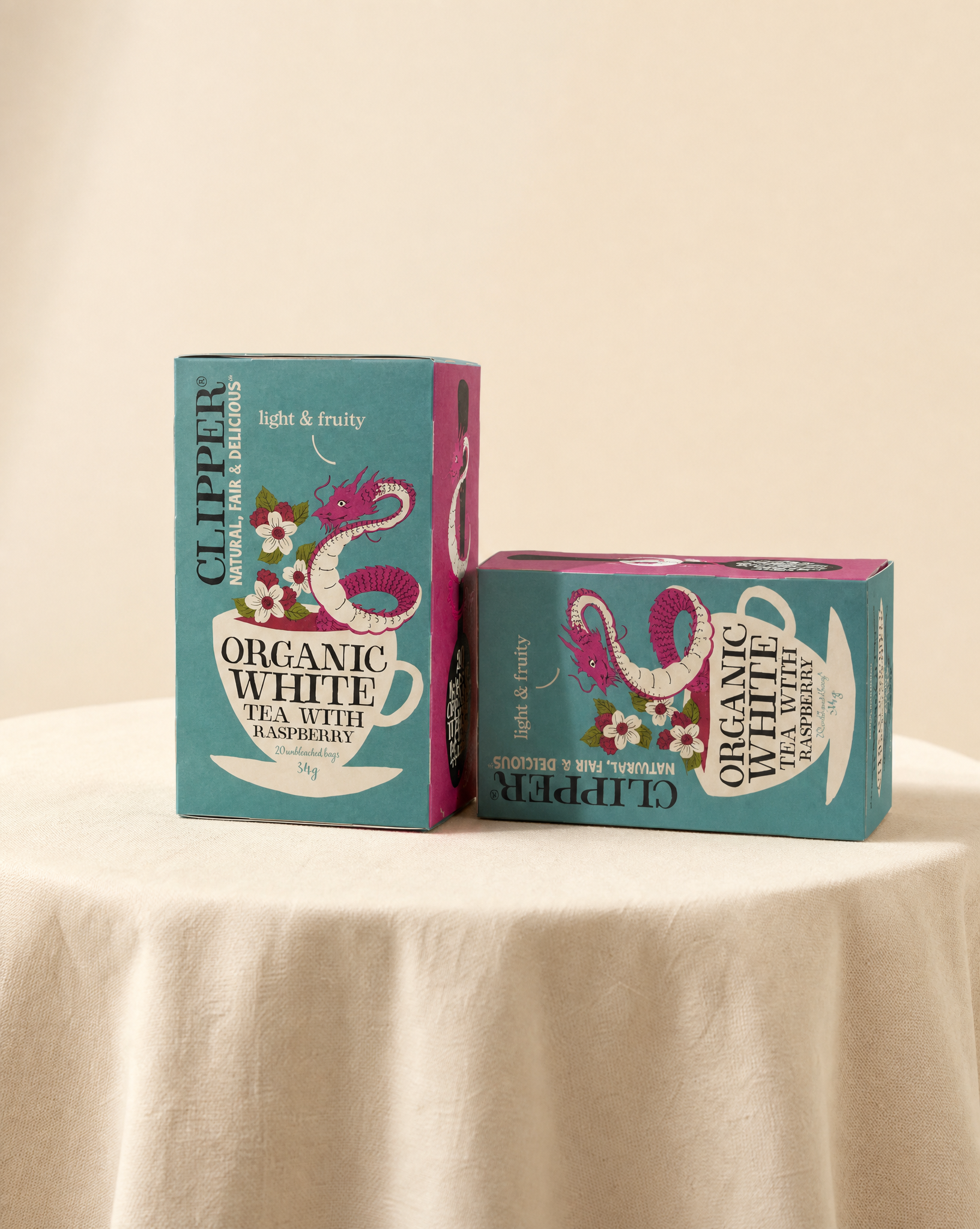 Clipper herbata biała Organic White Tea with Raspberry EKO 20 saszetek