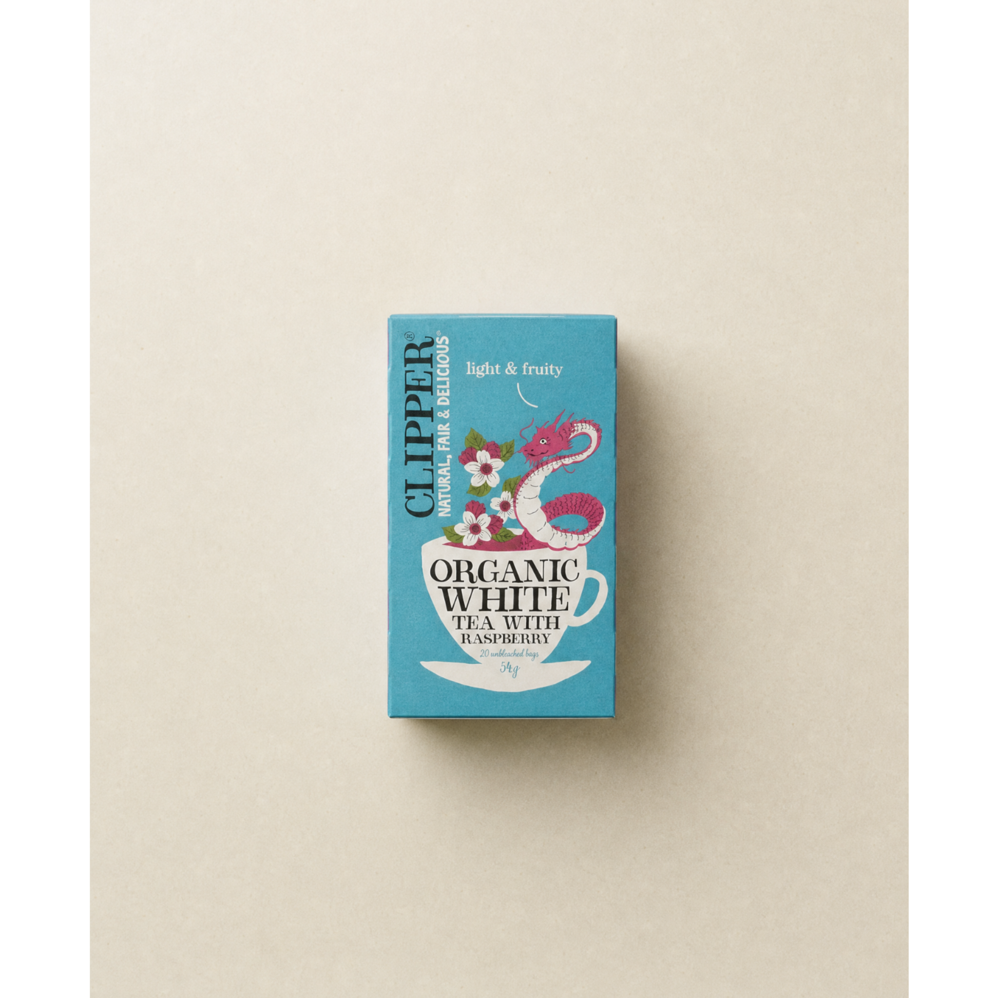 Clipper herbata biała Organic White Tea with Raspberry EKO 20 saszetek