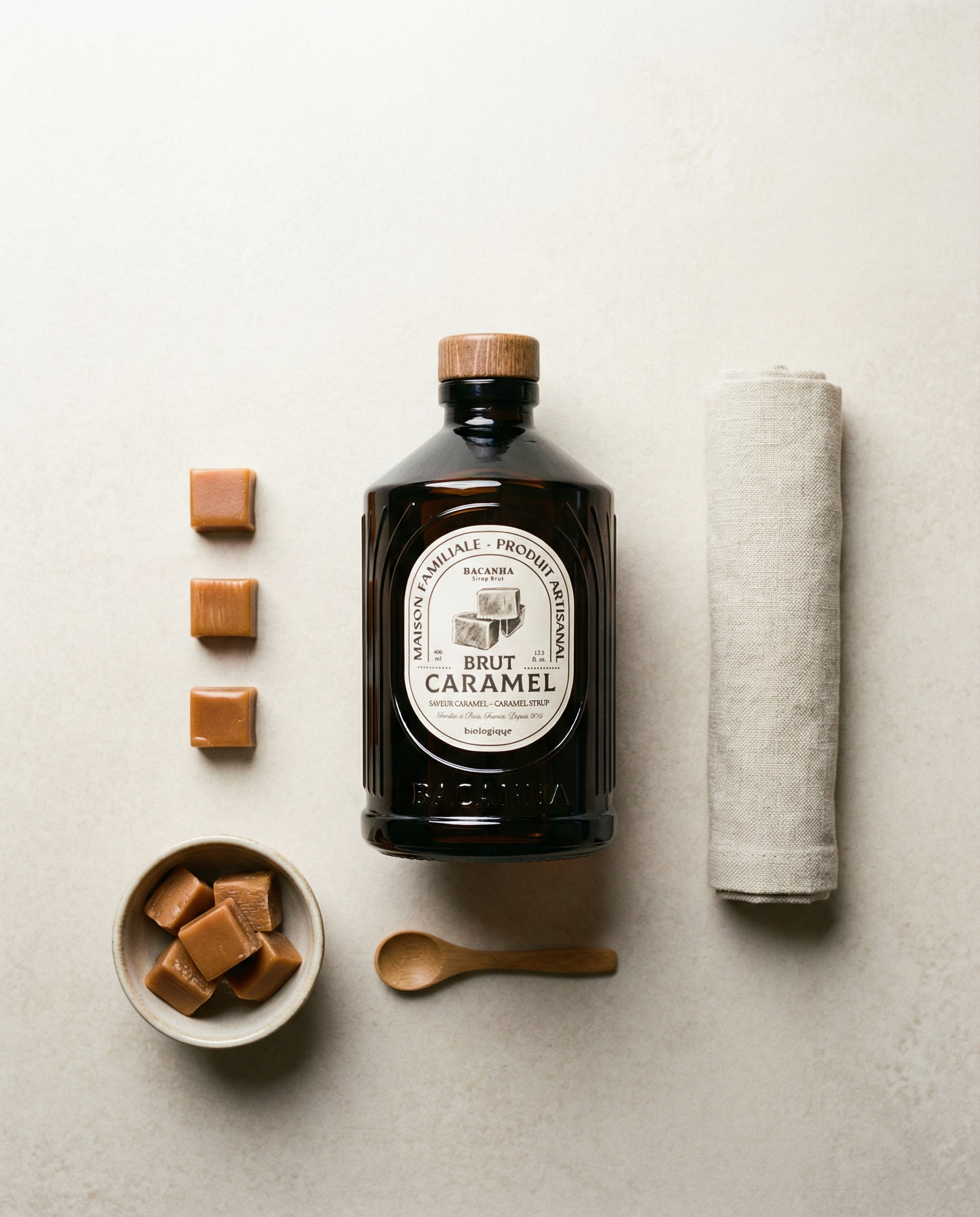 Syrop Bacanha o smaku karmelowym - organiczny - butelka 400 ml