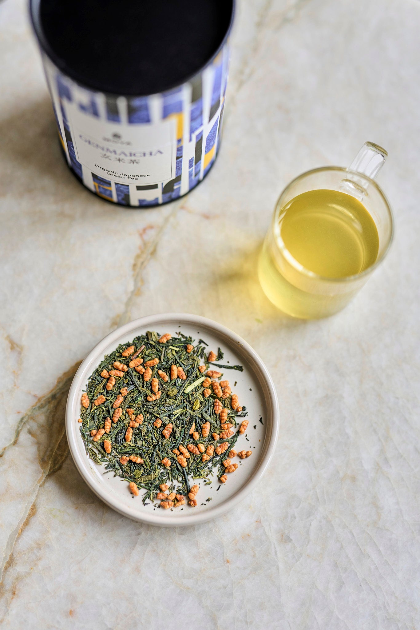 Moya Genmaicha organiczna japońska zielona herbata – Puszka 60g