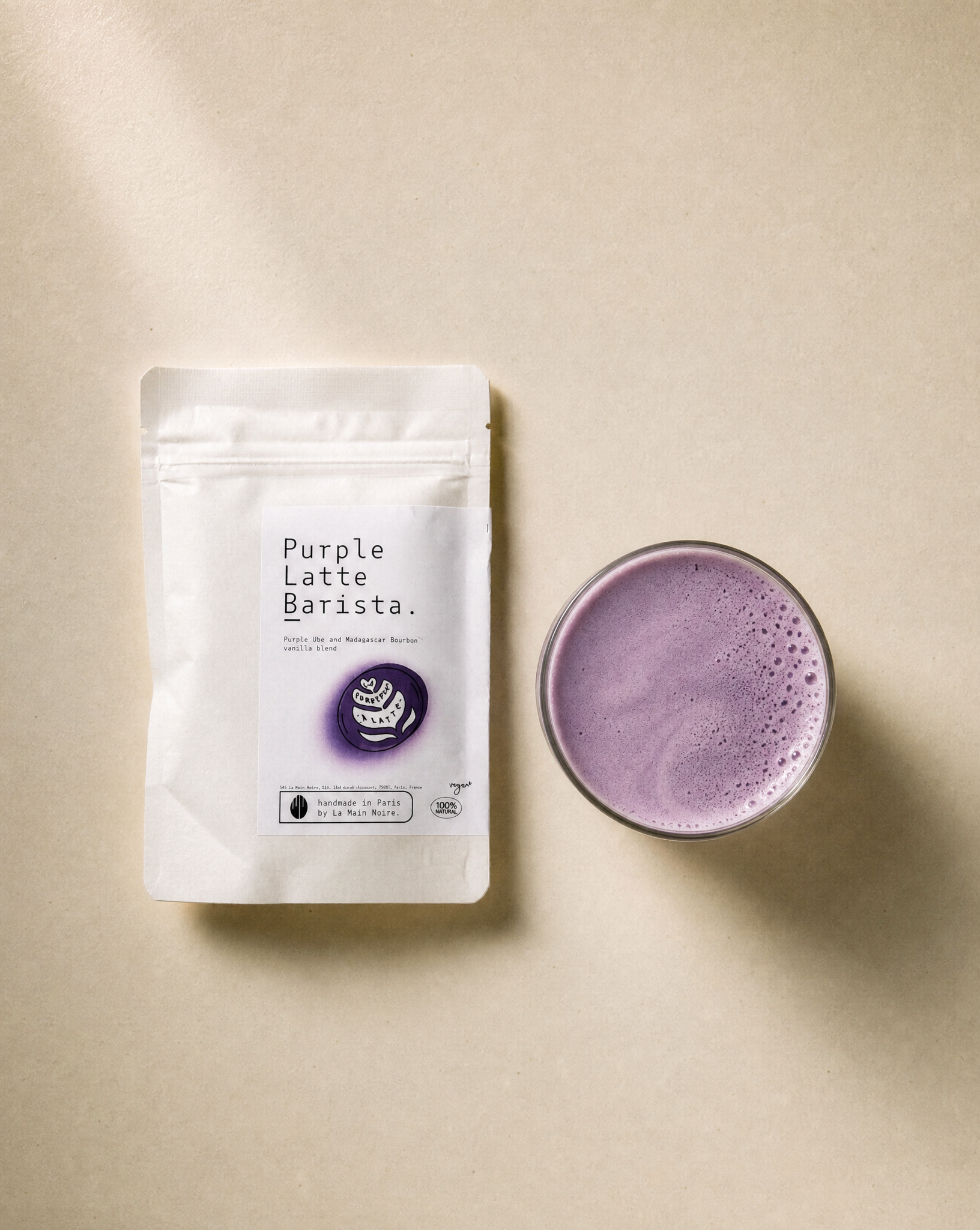 La Main Noire Fioletowe Latte Barista z ube w proszku 100 g