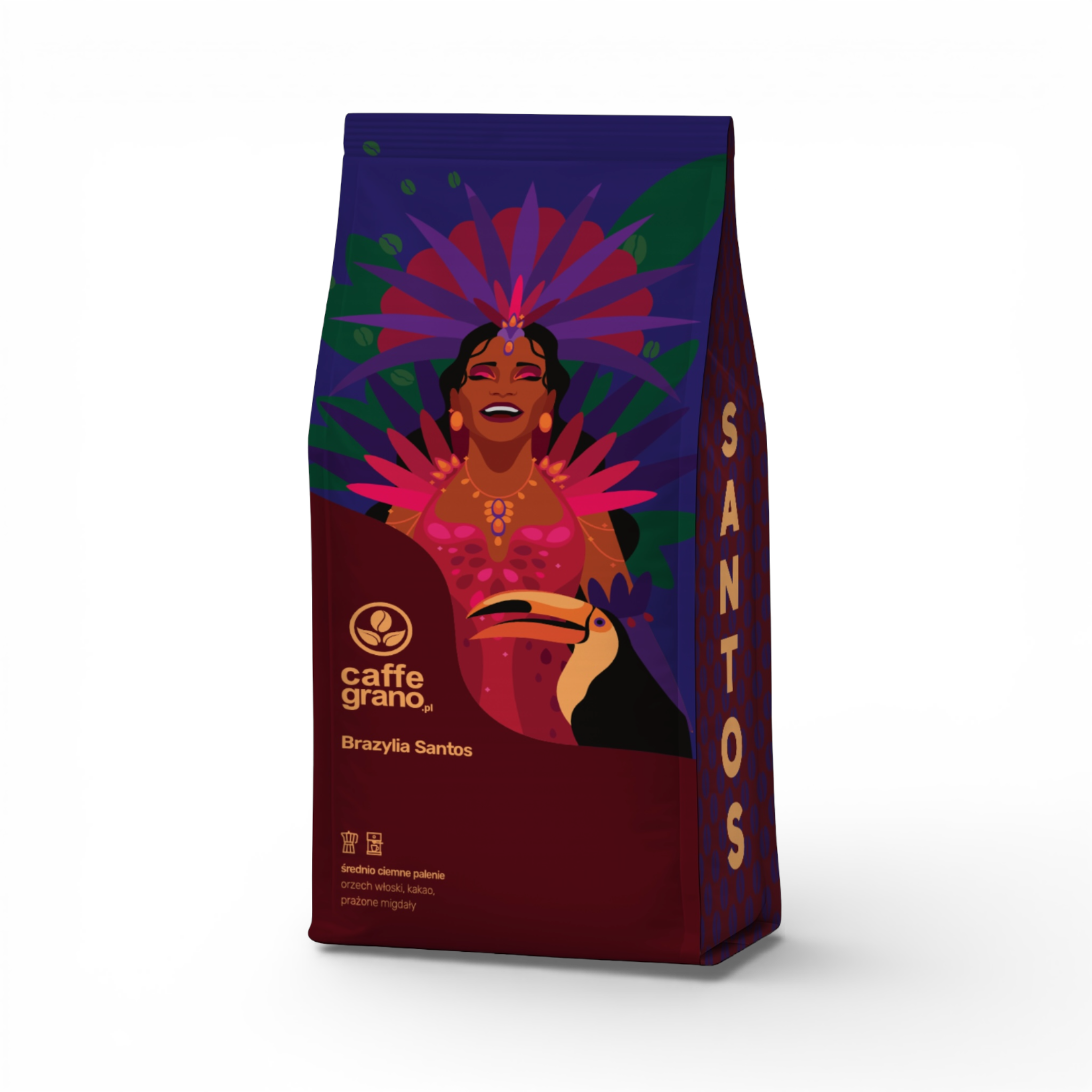 Caffe Grano kawa ziarnista Brazylia Santos do ekspresu 1 kg