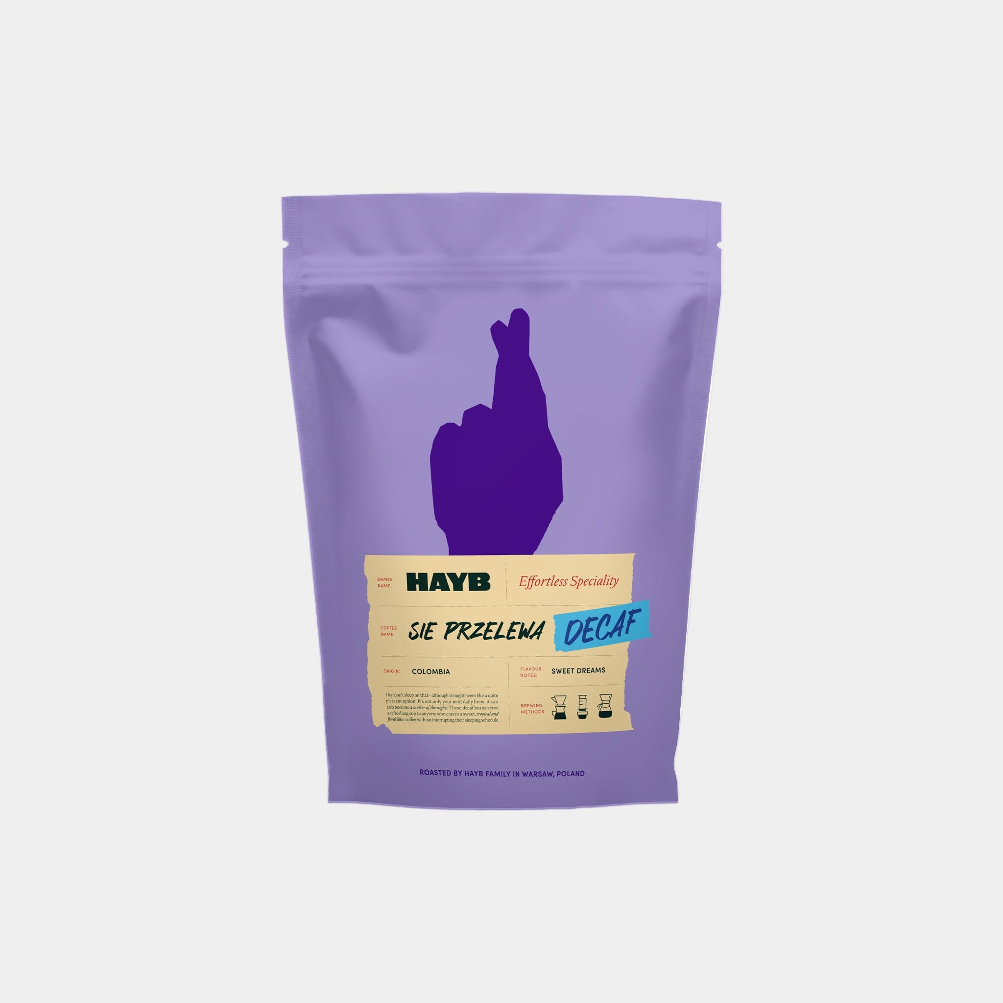 HAYB Coffee SIE PRZELEWA DECAF - kawa ziarnista