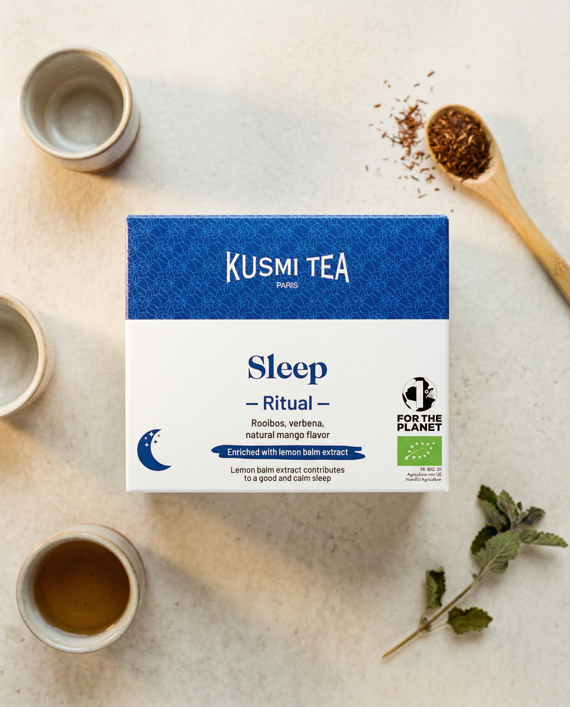 Kusmi Tea Herbata Sleep Ritual na sen, mango, melisa, rooibos i werbena - 18 saszetek