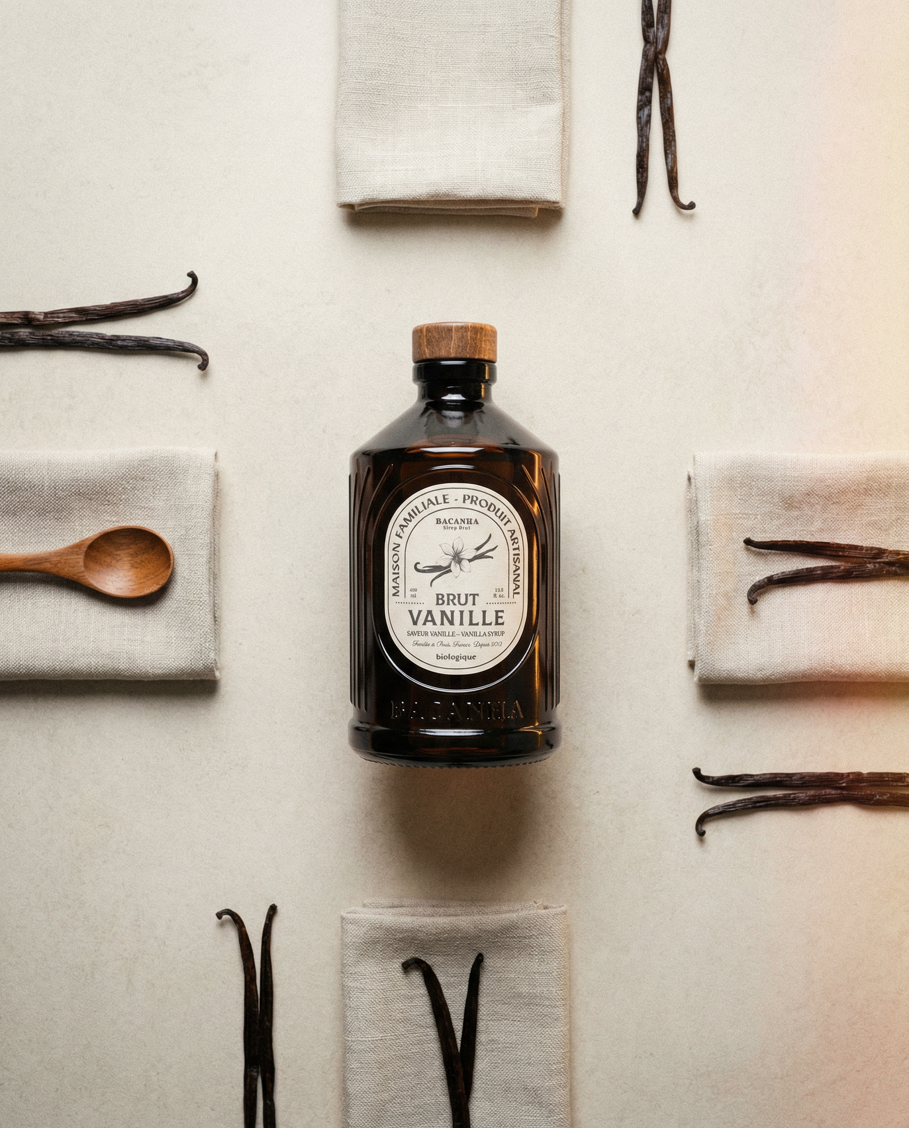 Syrop Bacanha o smaku waniliowym - organiczny - butelka 400 ml