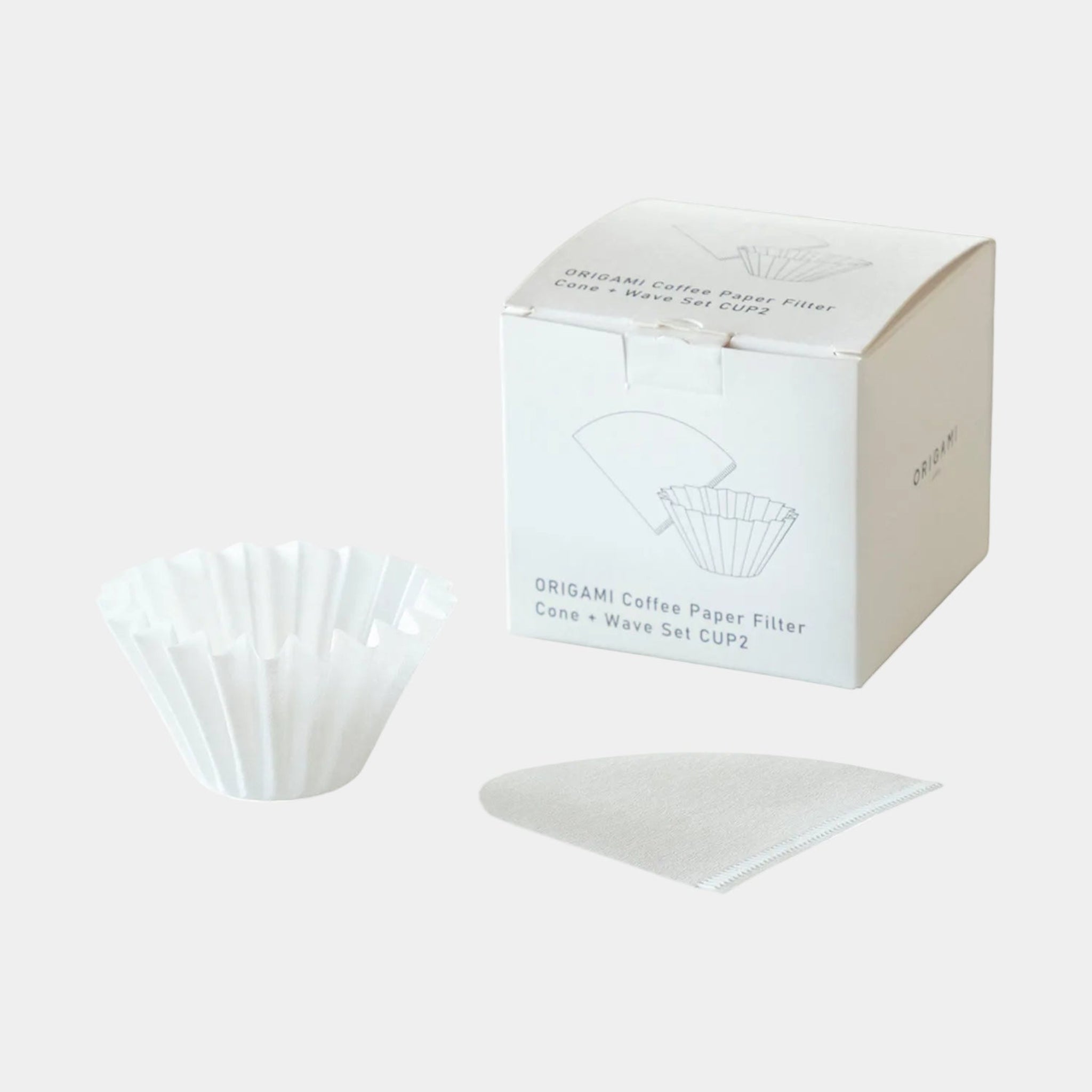 ORIGAMI - zestaw filtrów papierowych S + filtry papierowe z płaskim dnem 1-2 fil. 100 sztuk